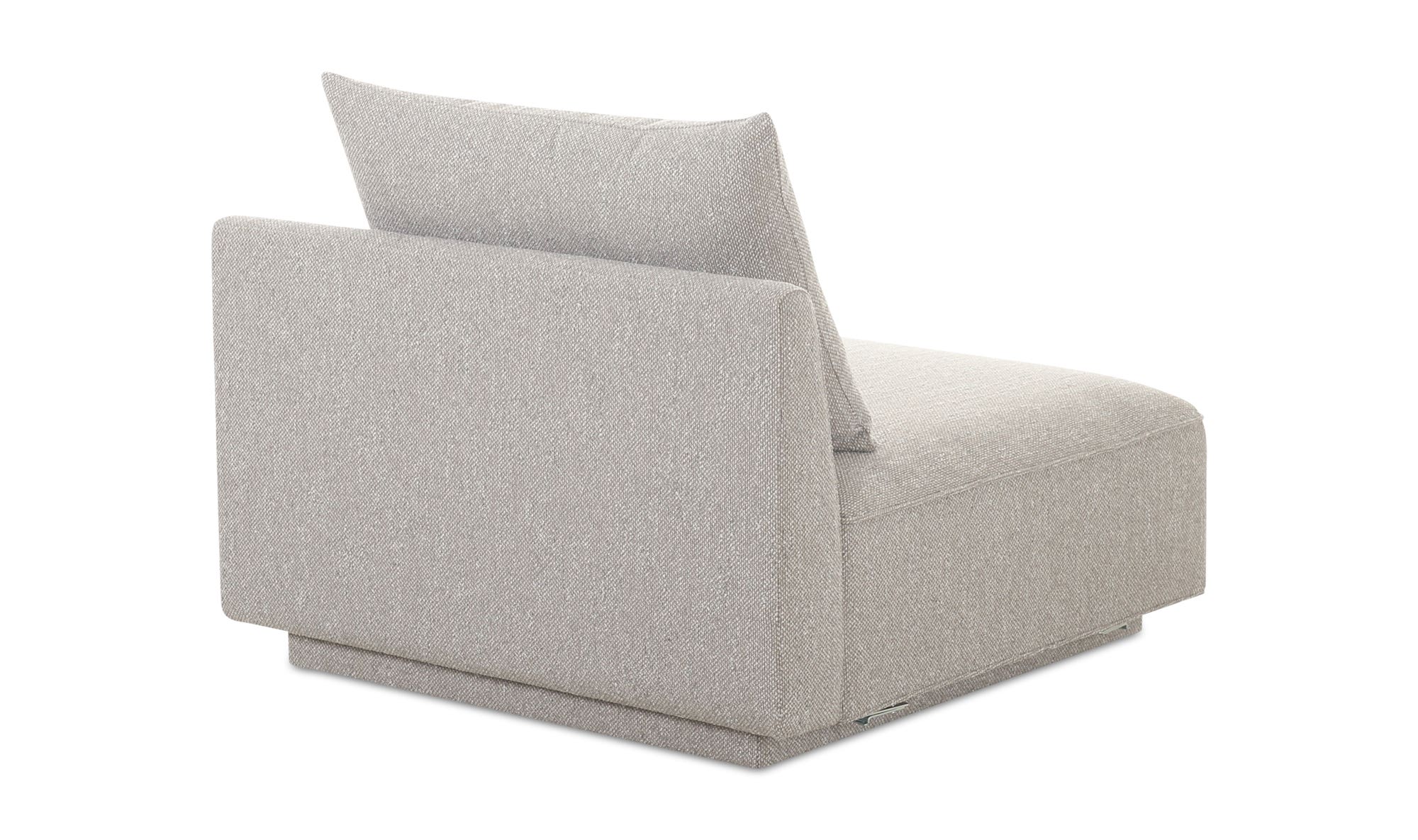 Moe's Rosello Contemporary Slipper Chair - Light Gray