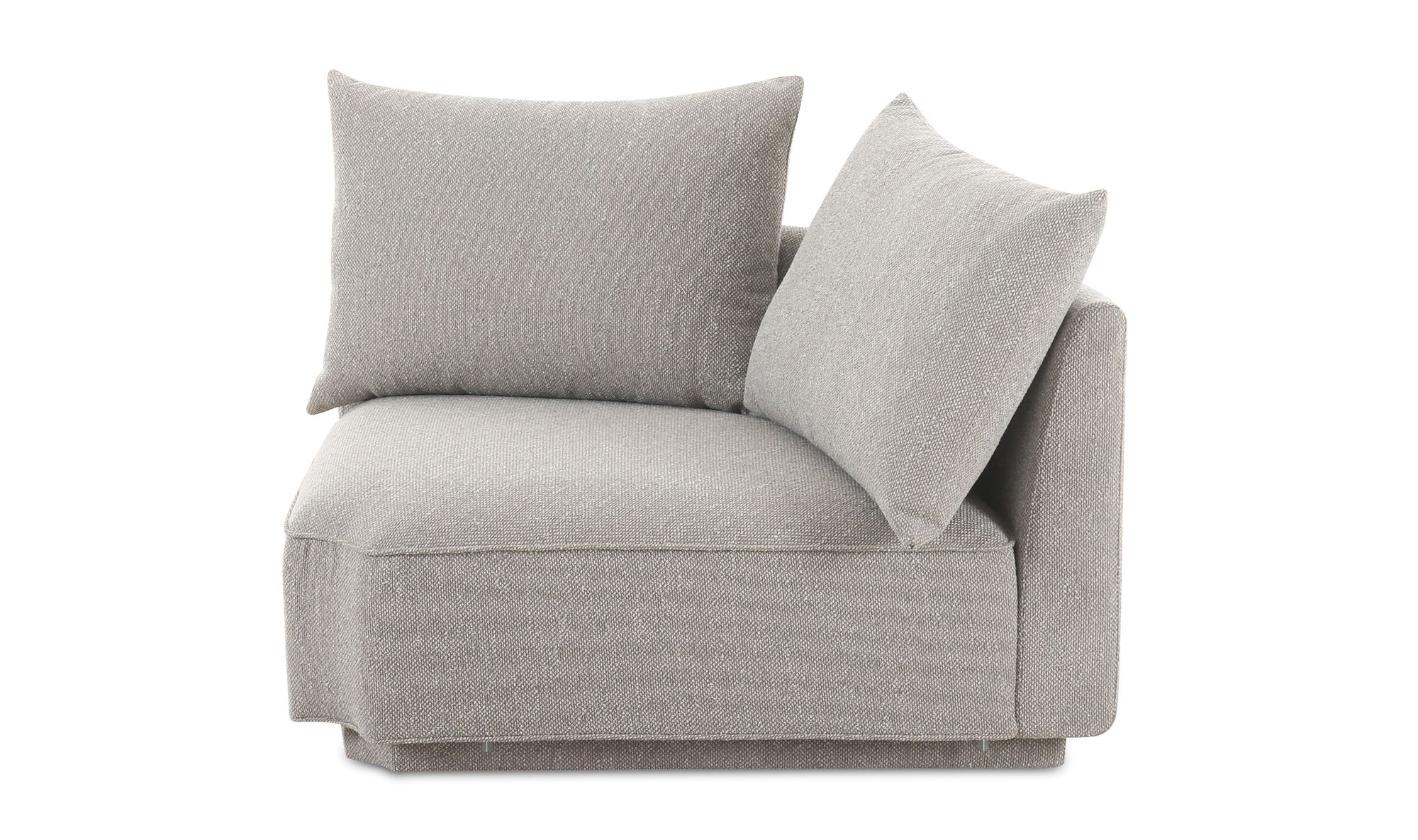 Moe's Rosello Contemporary Corner Chair - Light Gray