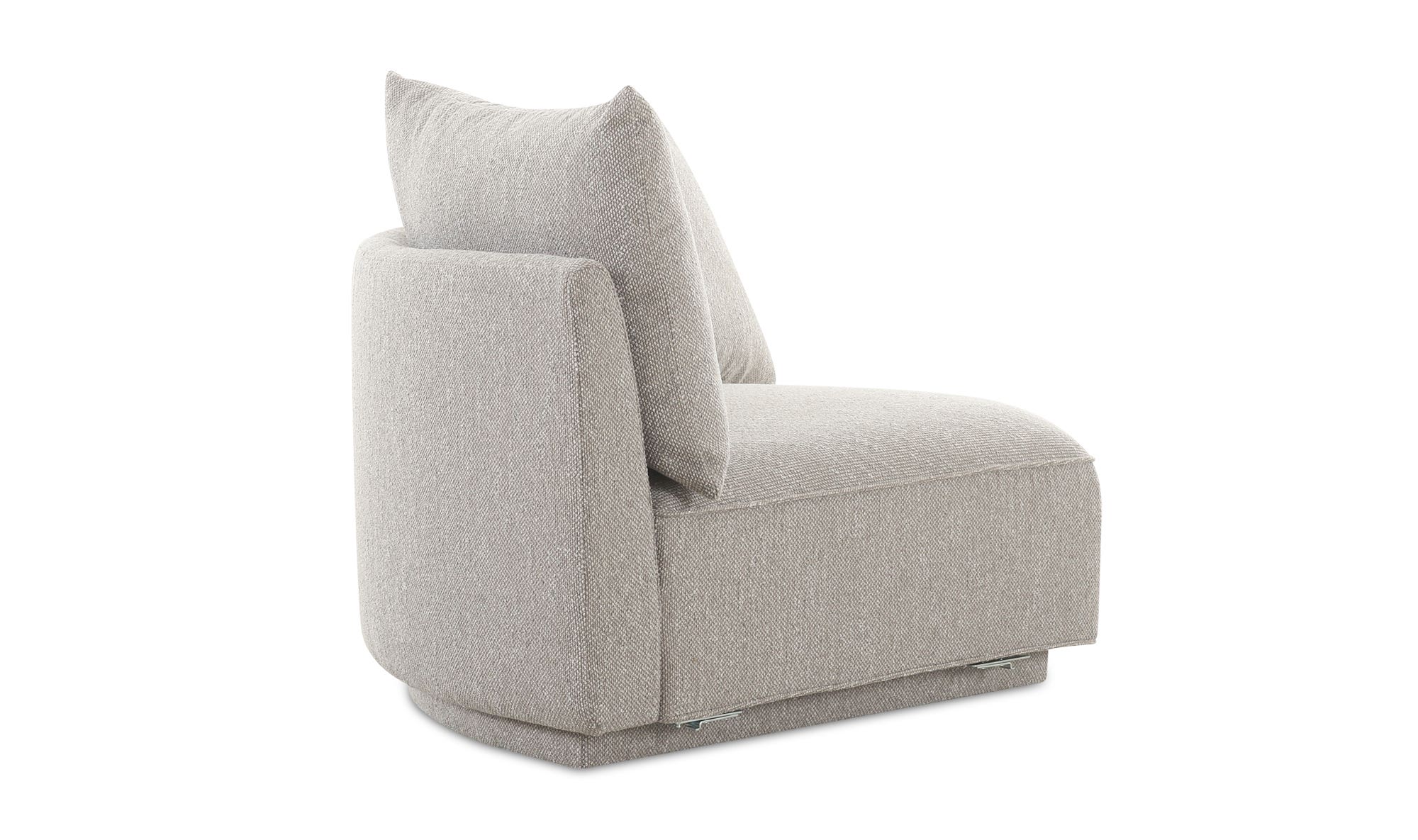 Moe's Rosello Contemporary Corner Chair - Light Gray