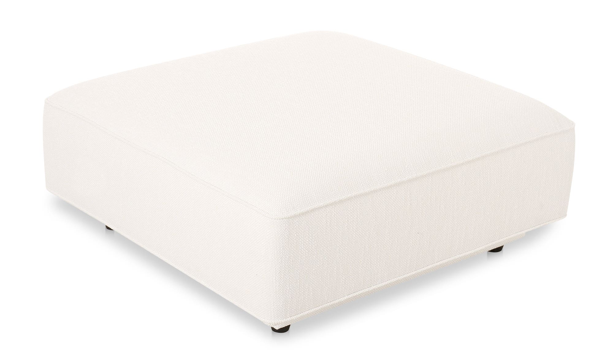 Moe's Rosello Contemporary Ottoman - White