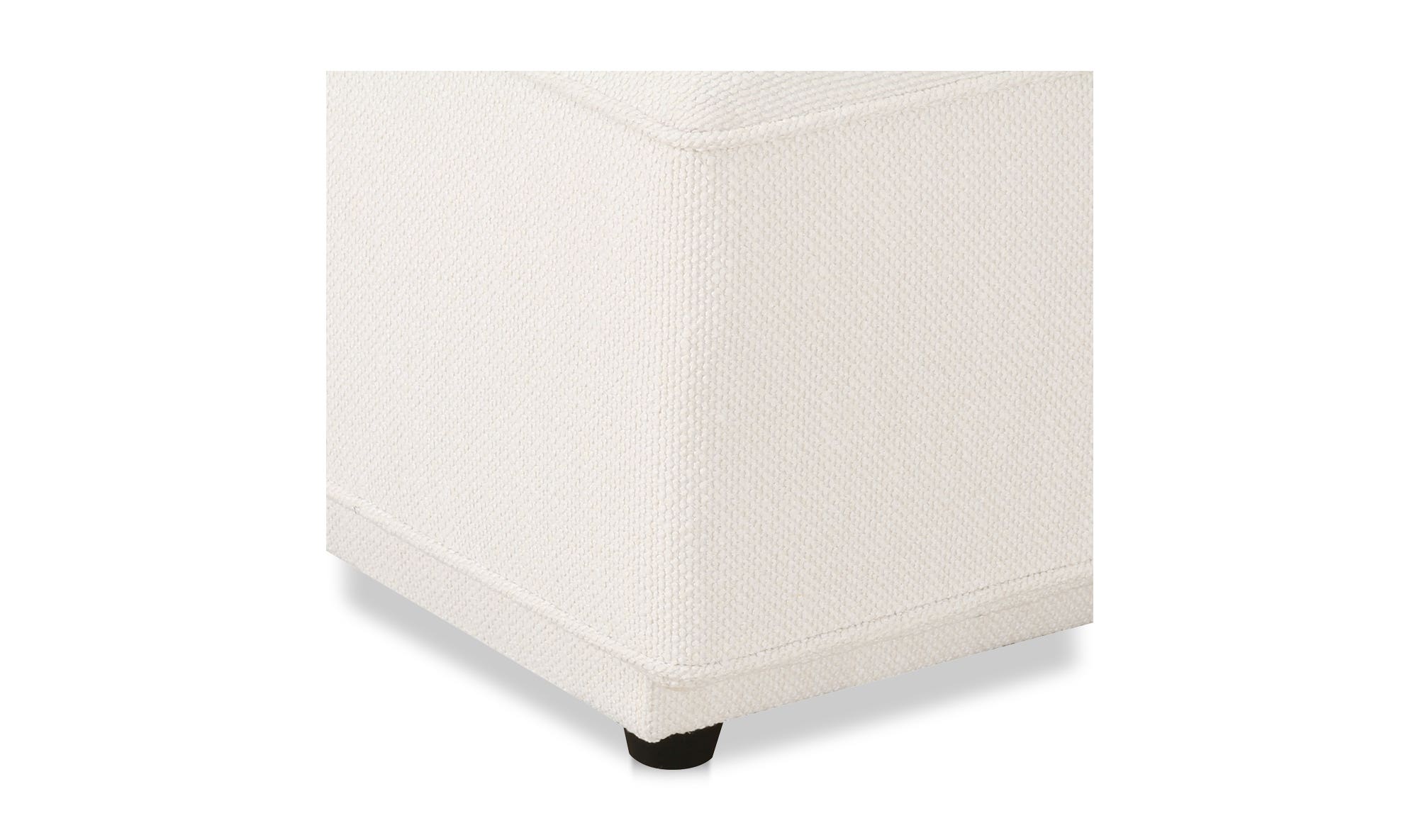 Moe's Rosello Contemporary Ottoman - White