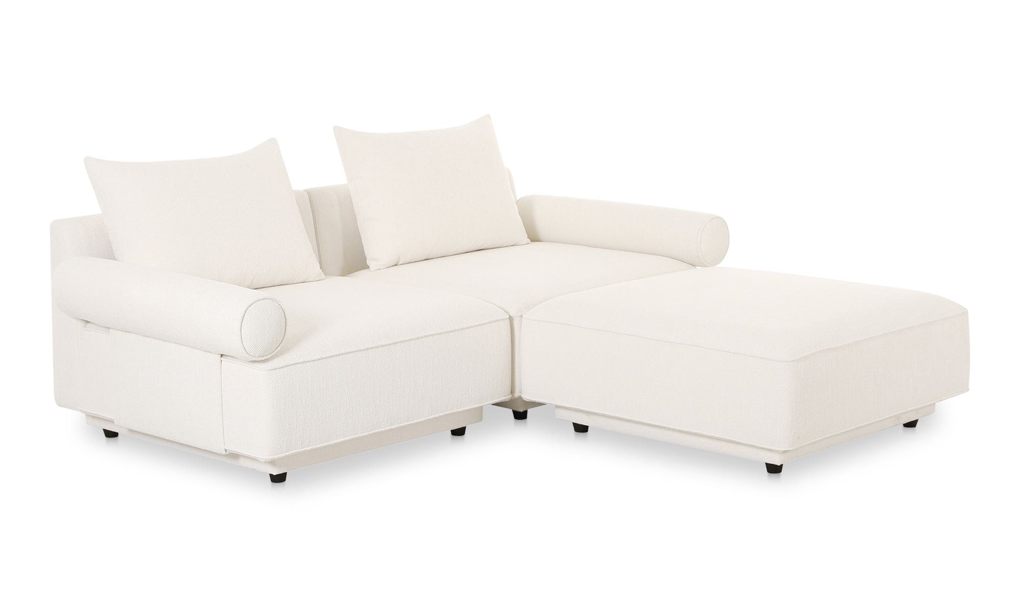 Moe's - Rosello Lounge Contemporary Sectional in White