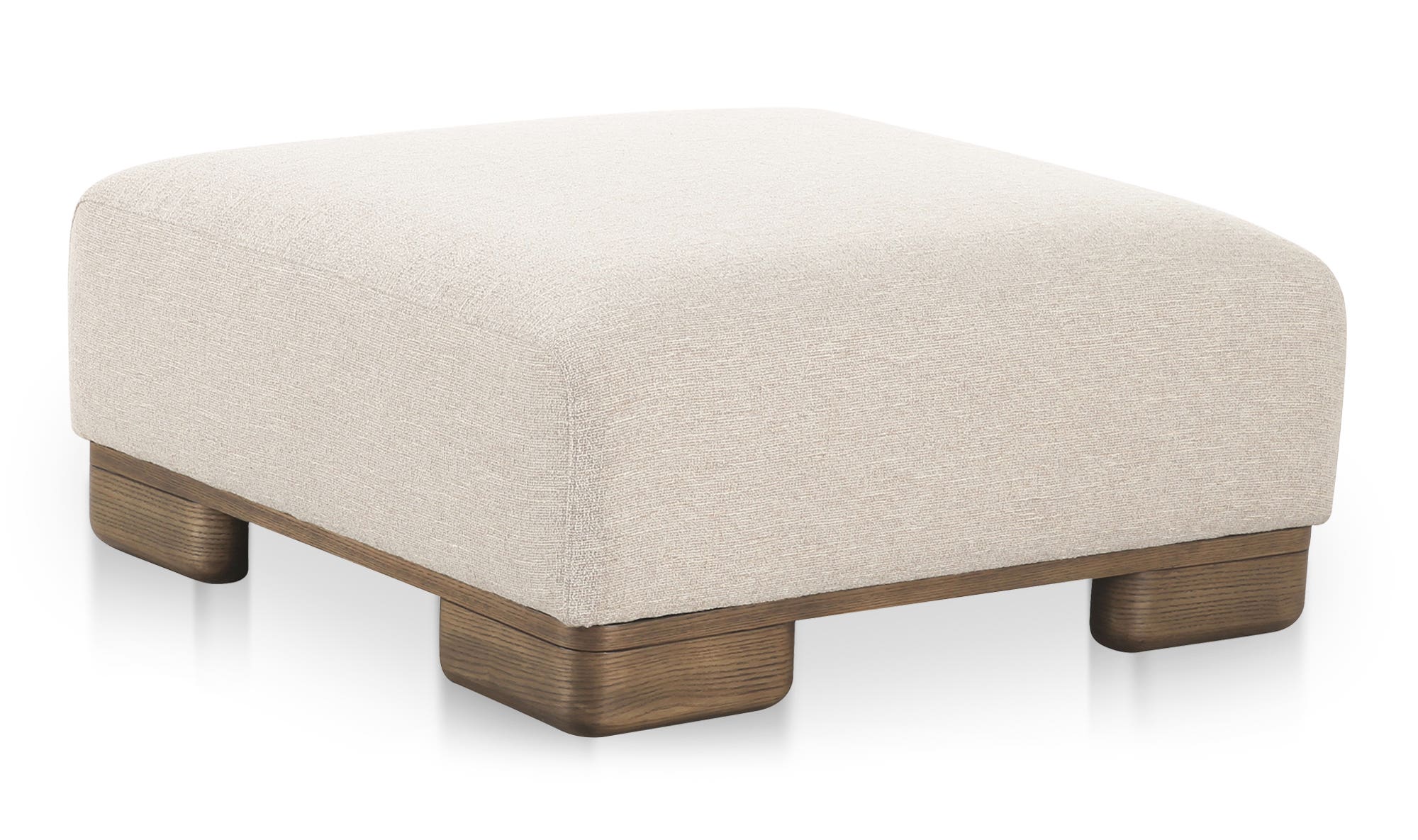 Moe's - June Rustic Ottoman in Oatmeal