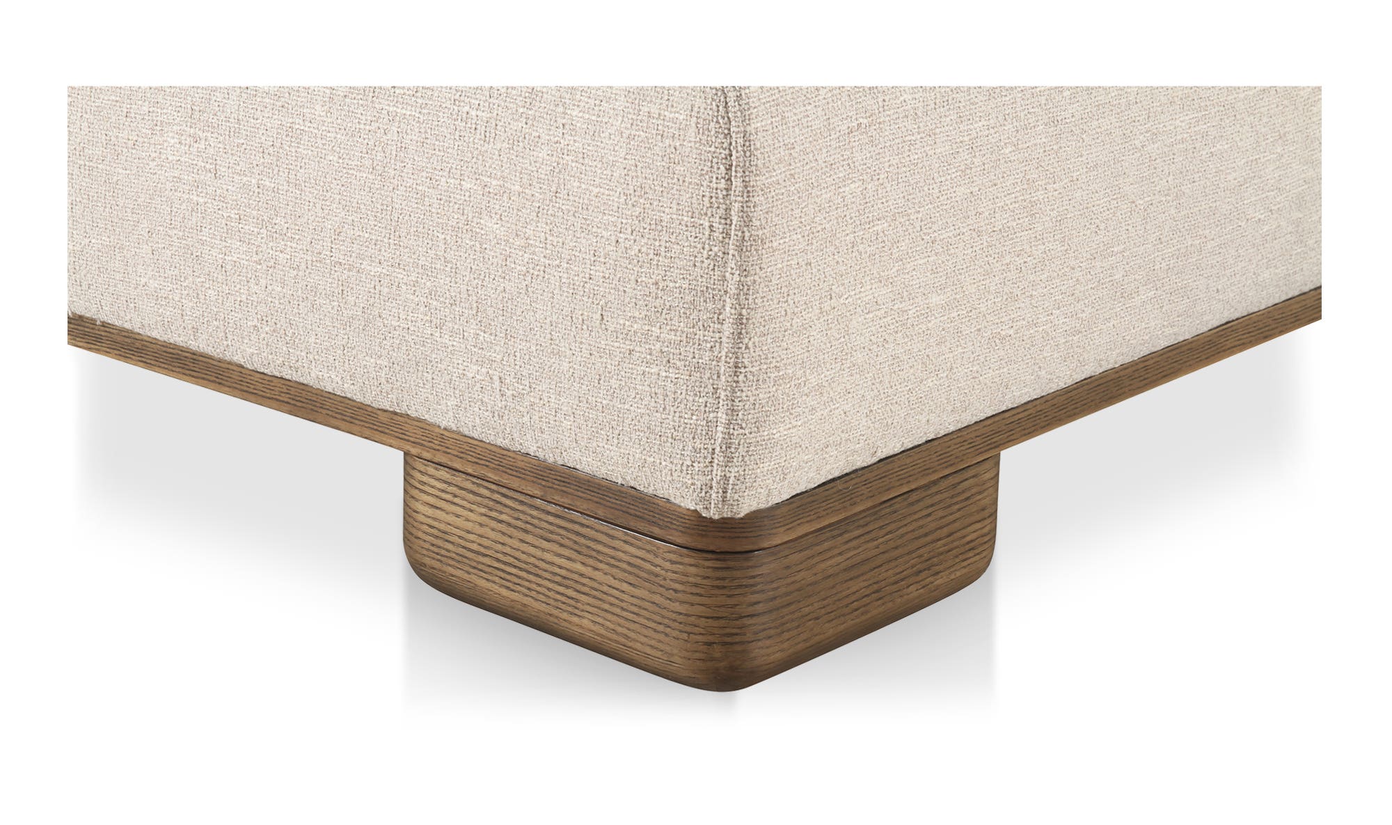 Moe's - June Rustic Ottoman in Oatmeal