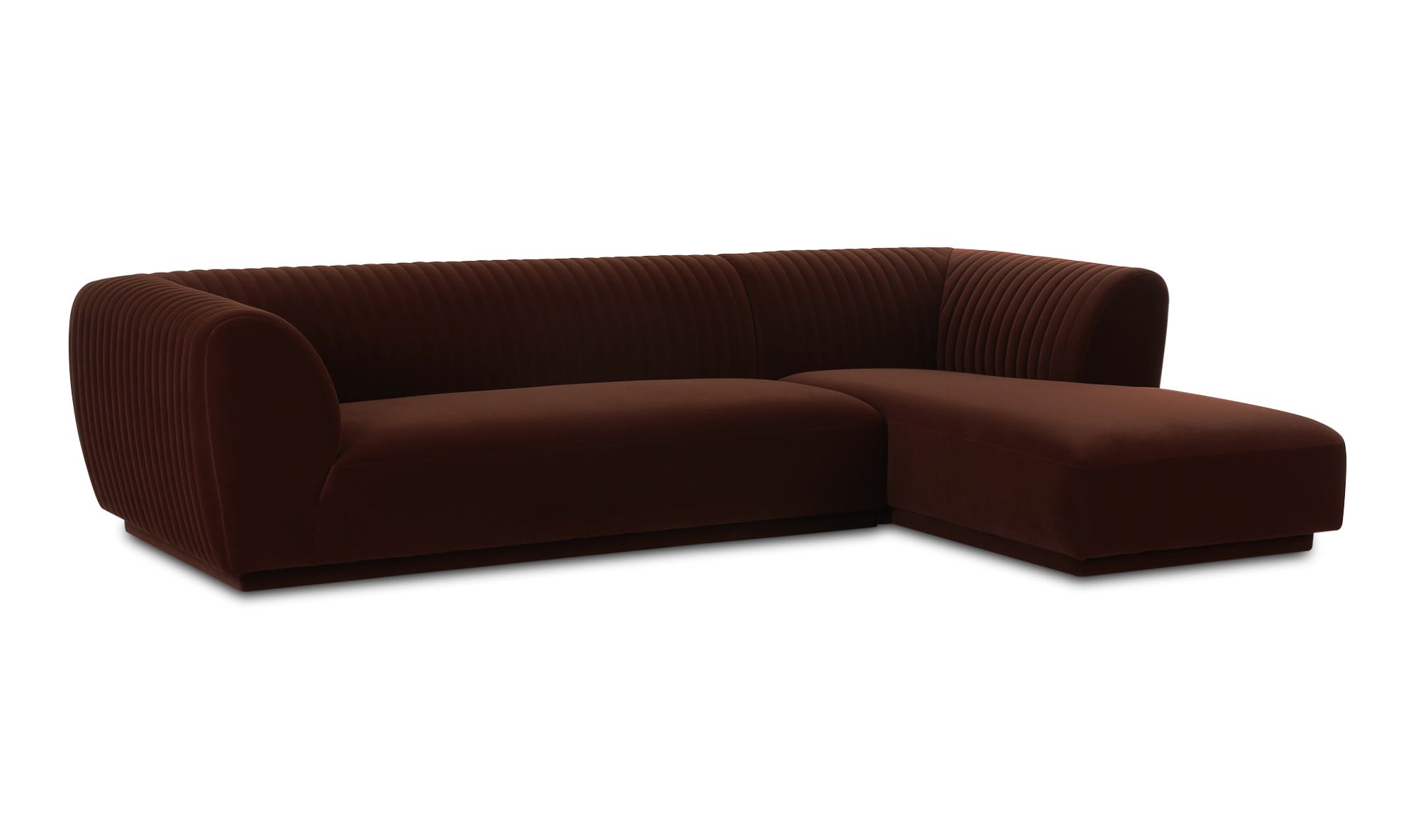 Moe's Zandro Contemporary Right Arm Sectional - Warm Brown