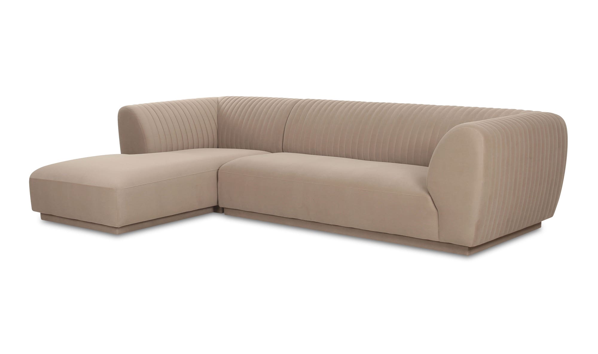 Moe's Zandro Contemporary Left Arm Sectional - Beige