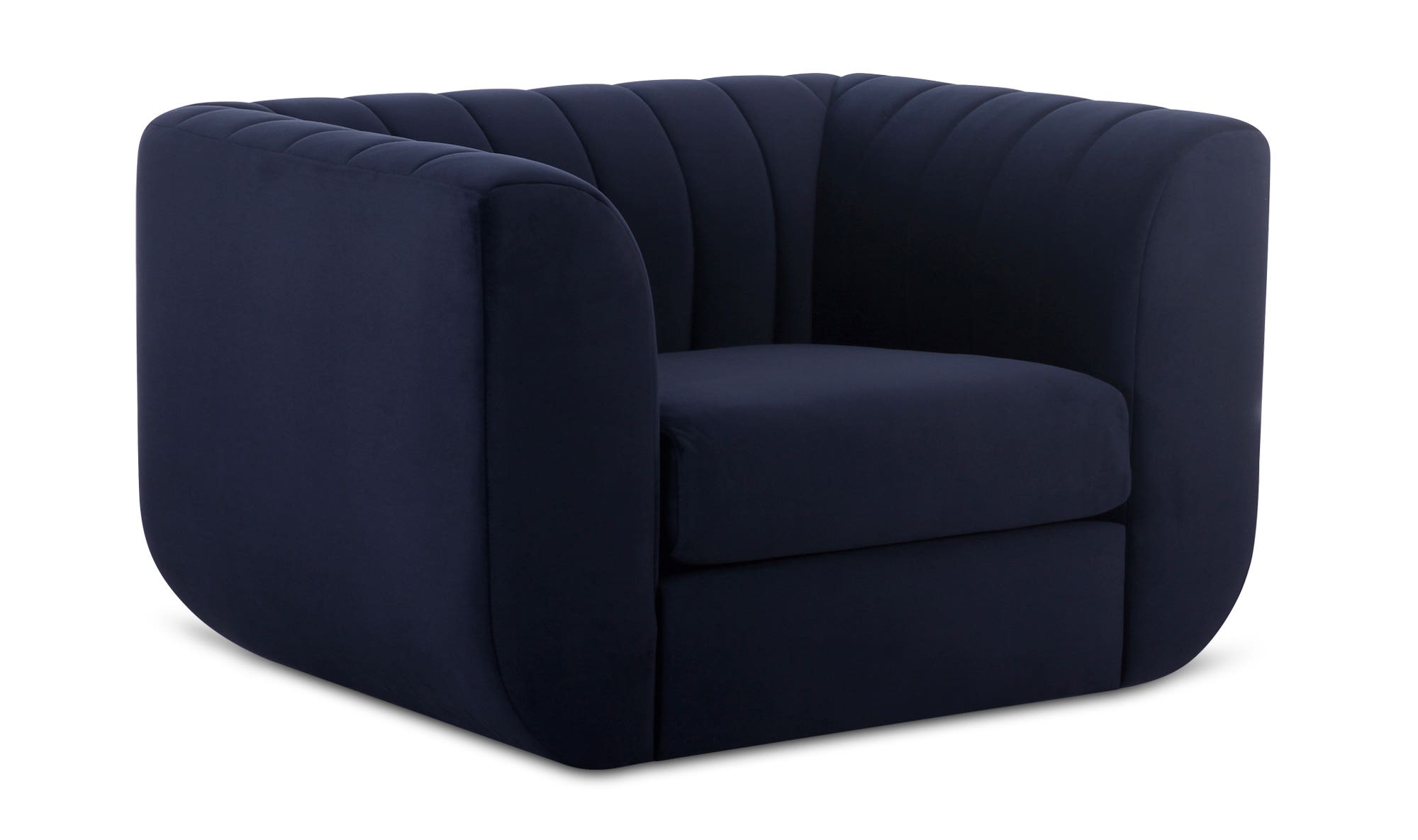 Moe's Rosy Contemporary Lounge Chair - Deep Blue