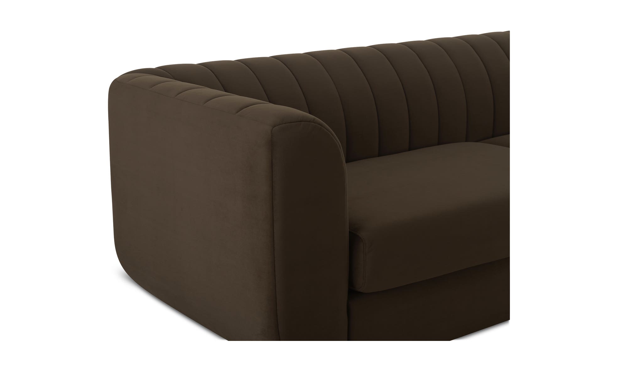 Moe's Rosy Contemporary Sofa - Dark Brown