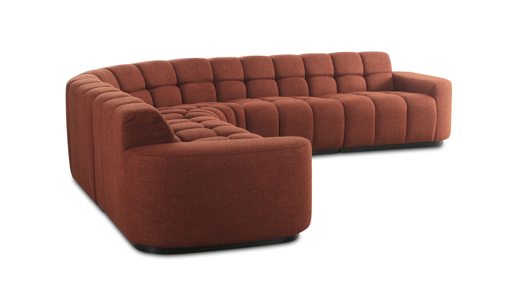 Moe's Roman Contemporary Sectional - Rust