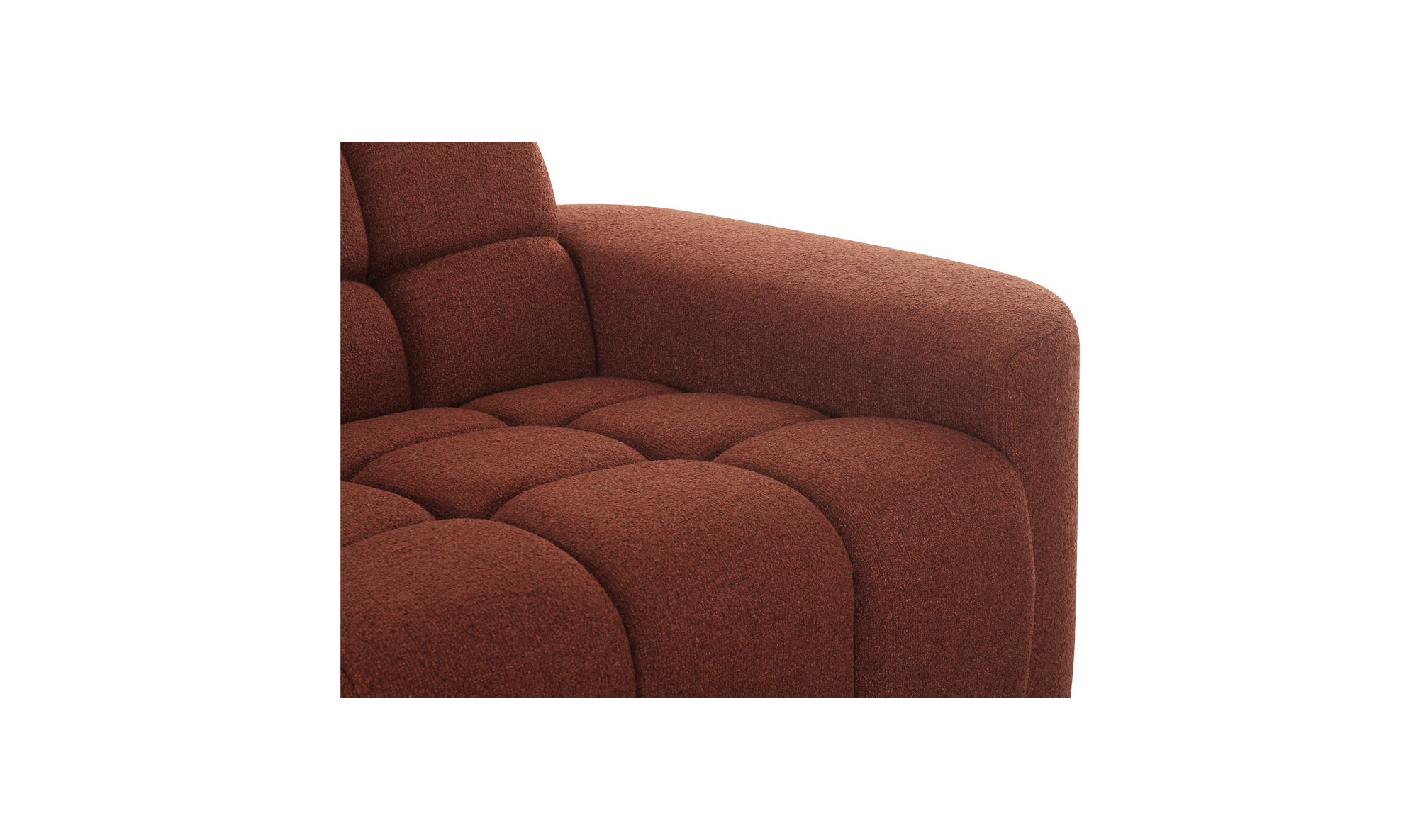 Moe's Roman Contemporary Sectional - Rust