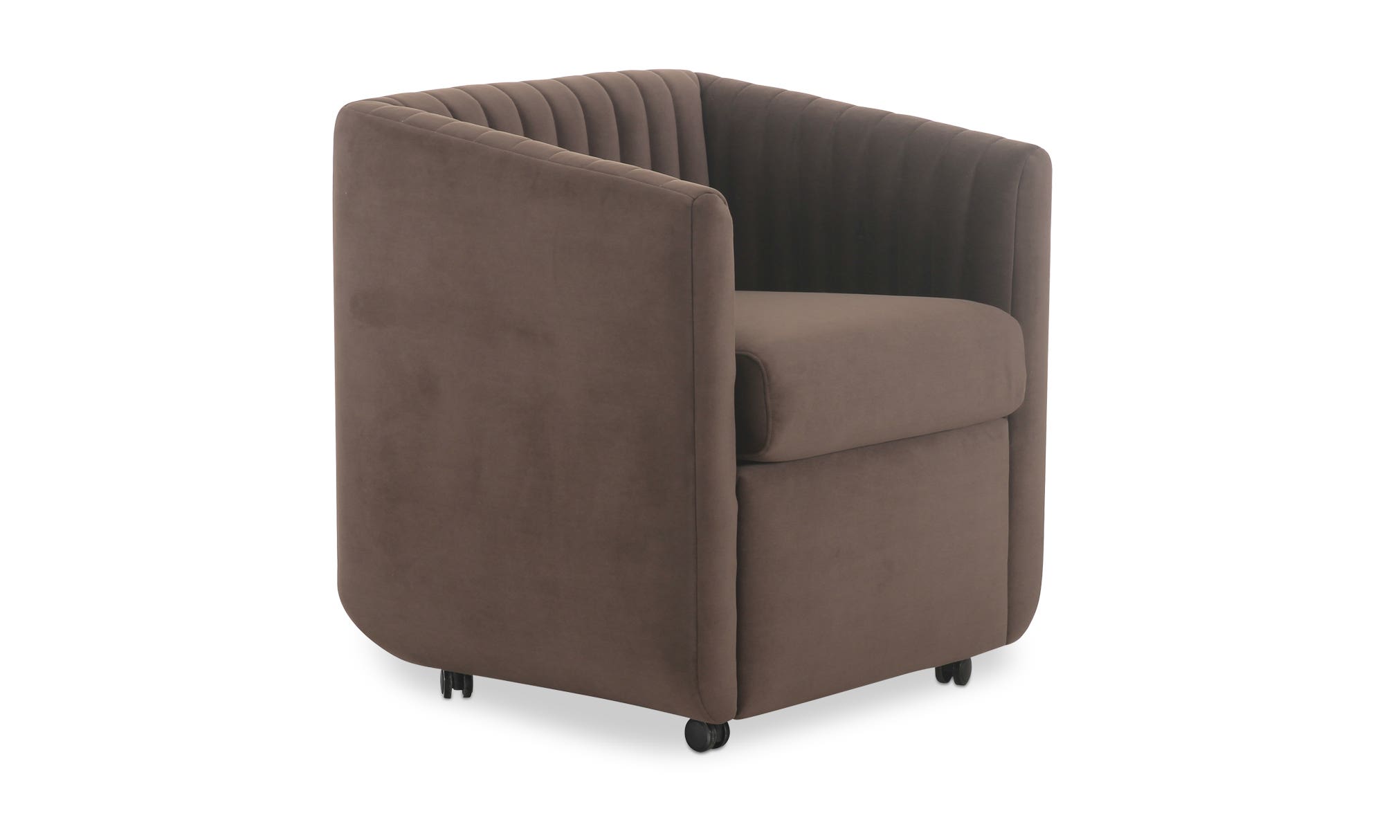 Moe's Jane Contemporary Dining Chair - Brown Velvet