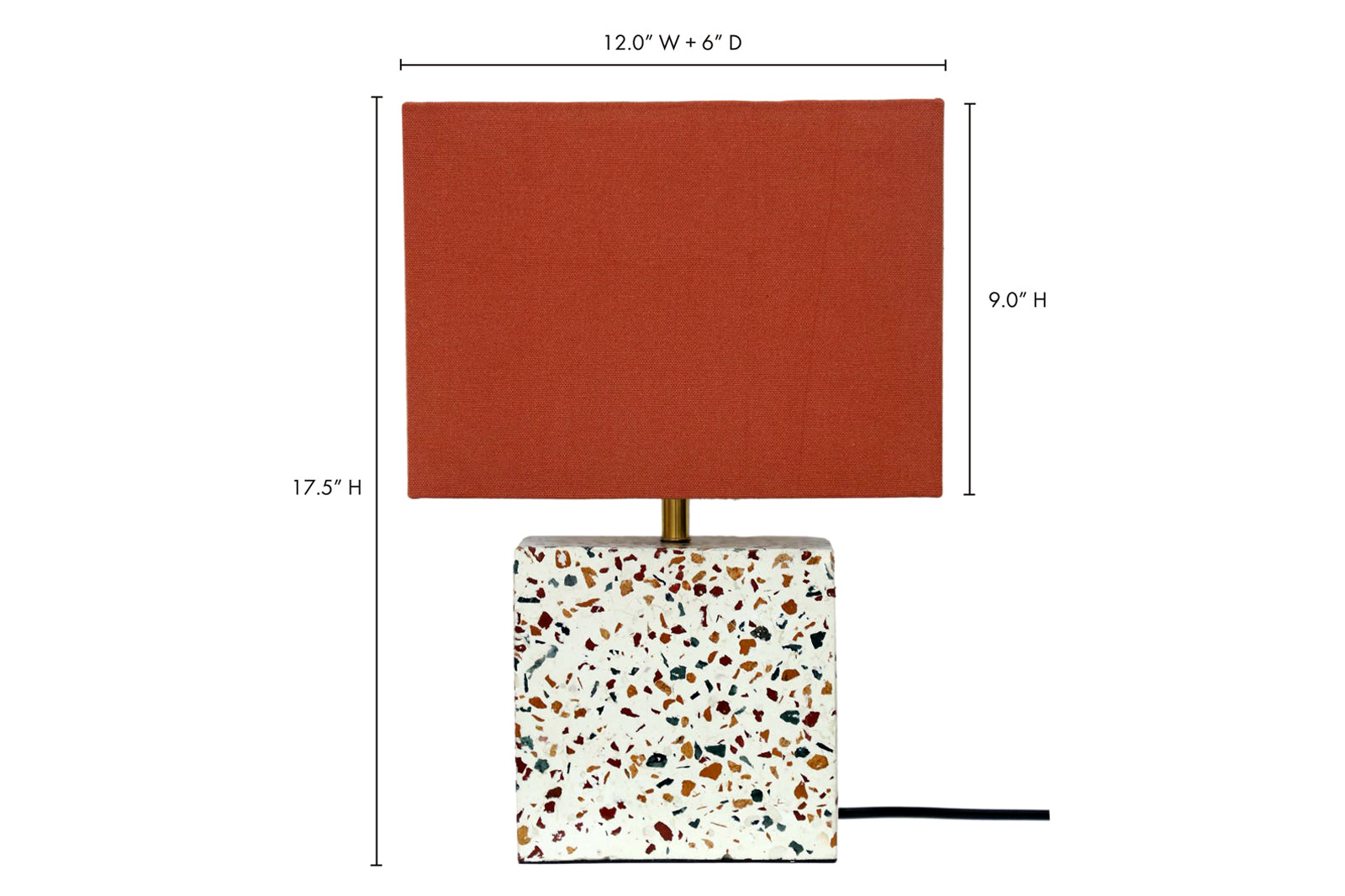 Moe's Terrazzo Square Table Lamp - Multi-Color