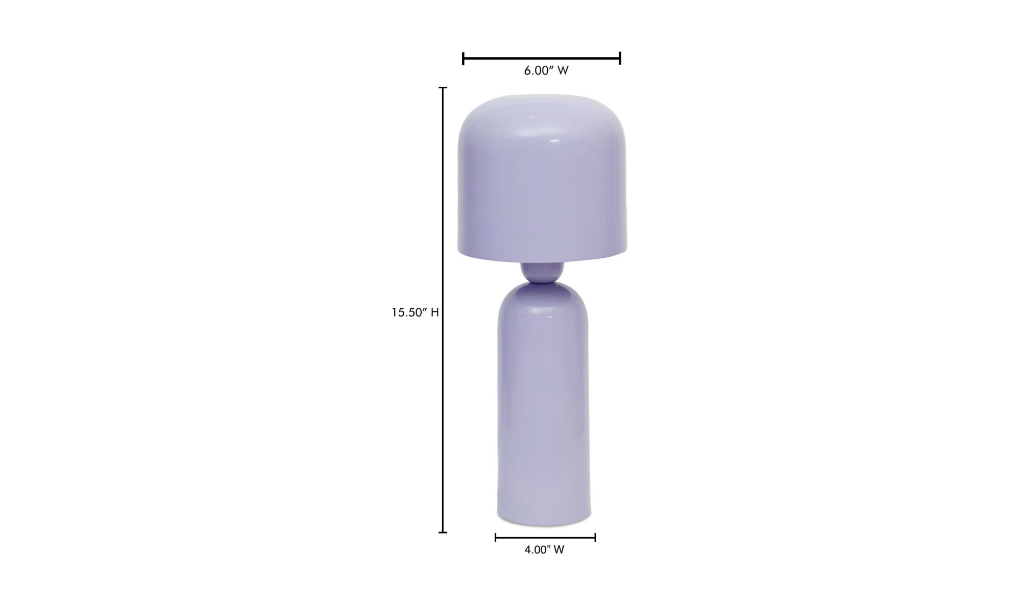 Moe's Echo Contemporary Table Lamp - Soft Purple