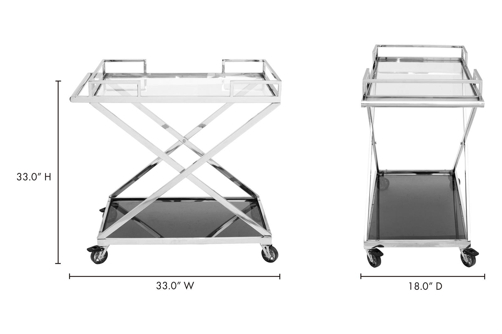 Moe's - Moetini Bar Cart in Gray