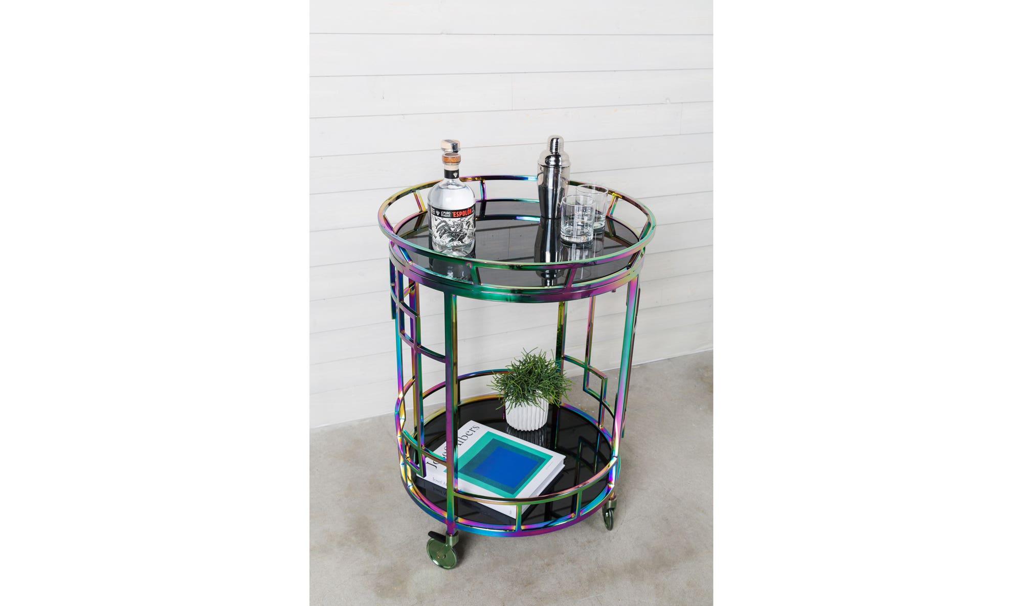 Moe's - Moonbow Contemporary Bar Cart in Multi