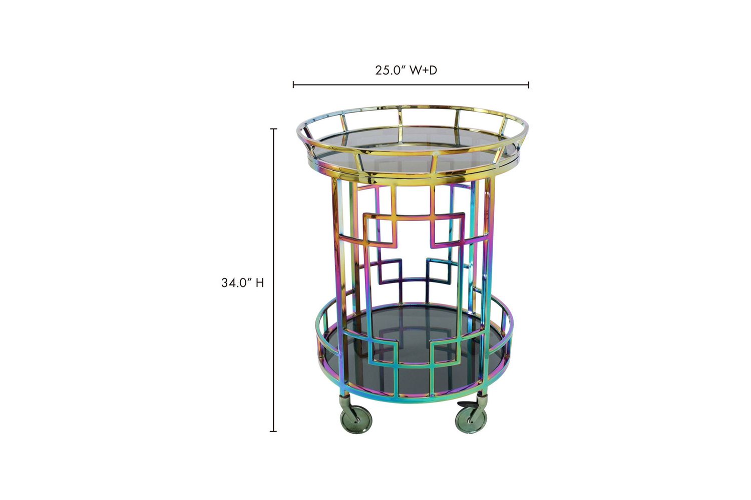 Moe's - Moonbow Contemporary Bar Cart in Multi