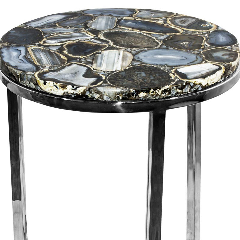 Moe's - Shimmer Agate Accent Table in Gray