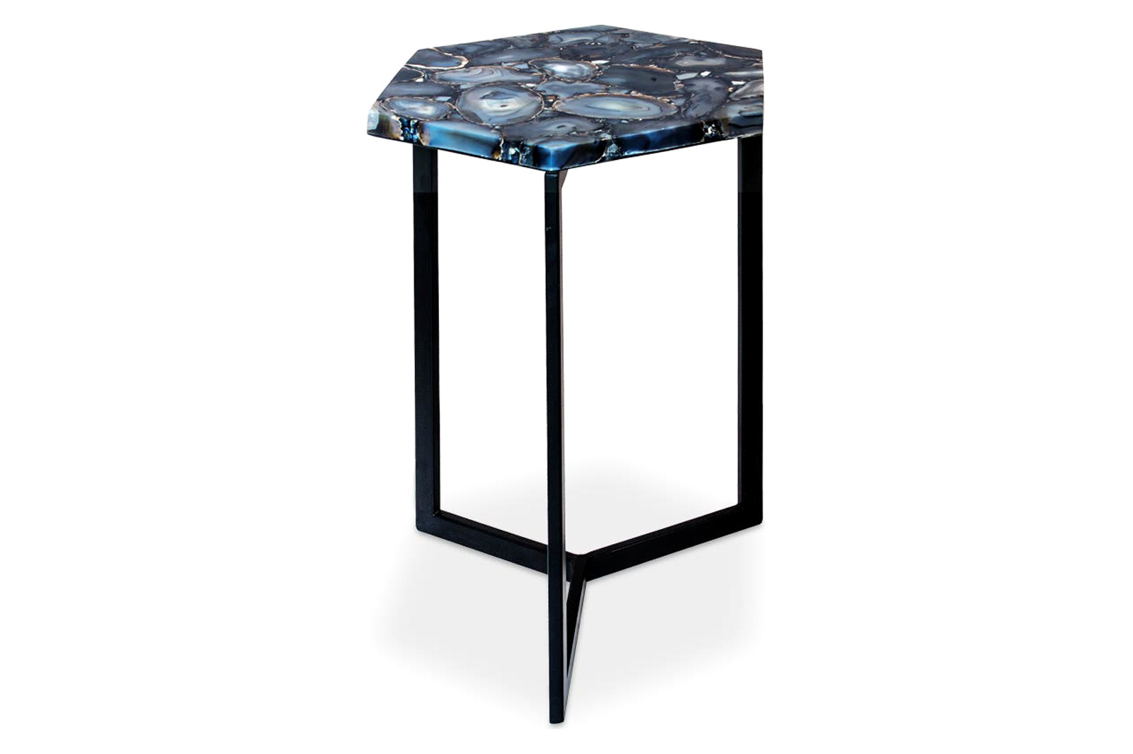 Moe's - Hexagon Agate Accent Table in Gray