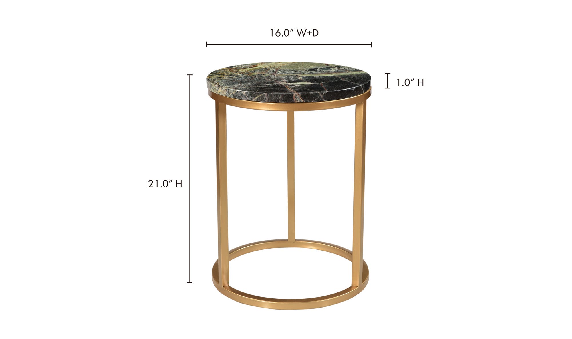 Moe's - Canyon Contemporary Accent Table in Green