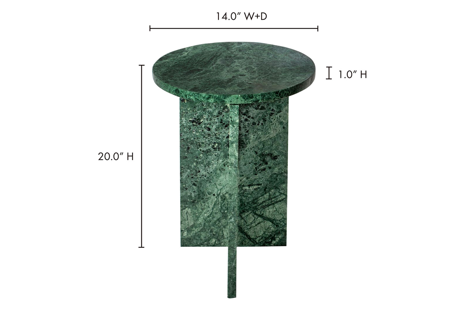 Moe's Grace Accent Table - Green