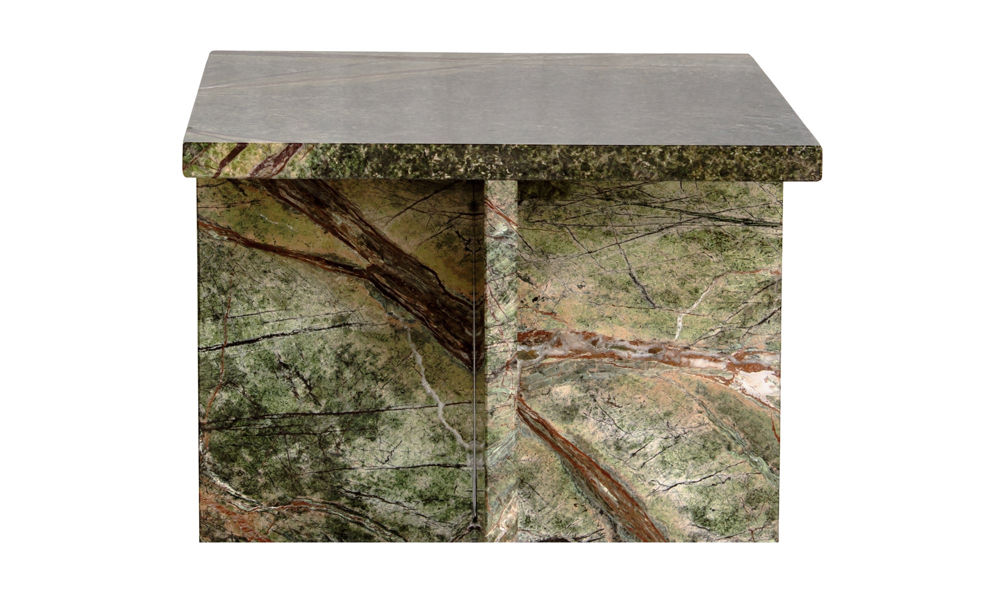 Moe's Blair Contemporary Accent Table - Rainforest Green Marble