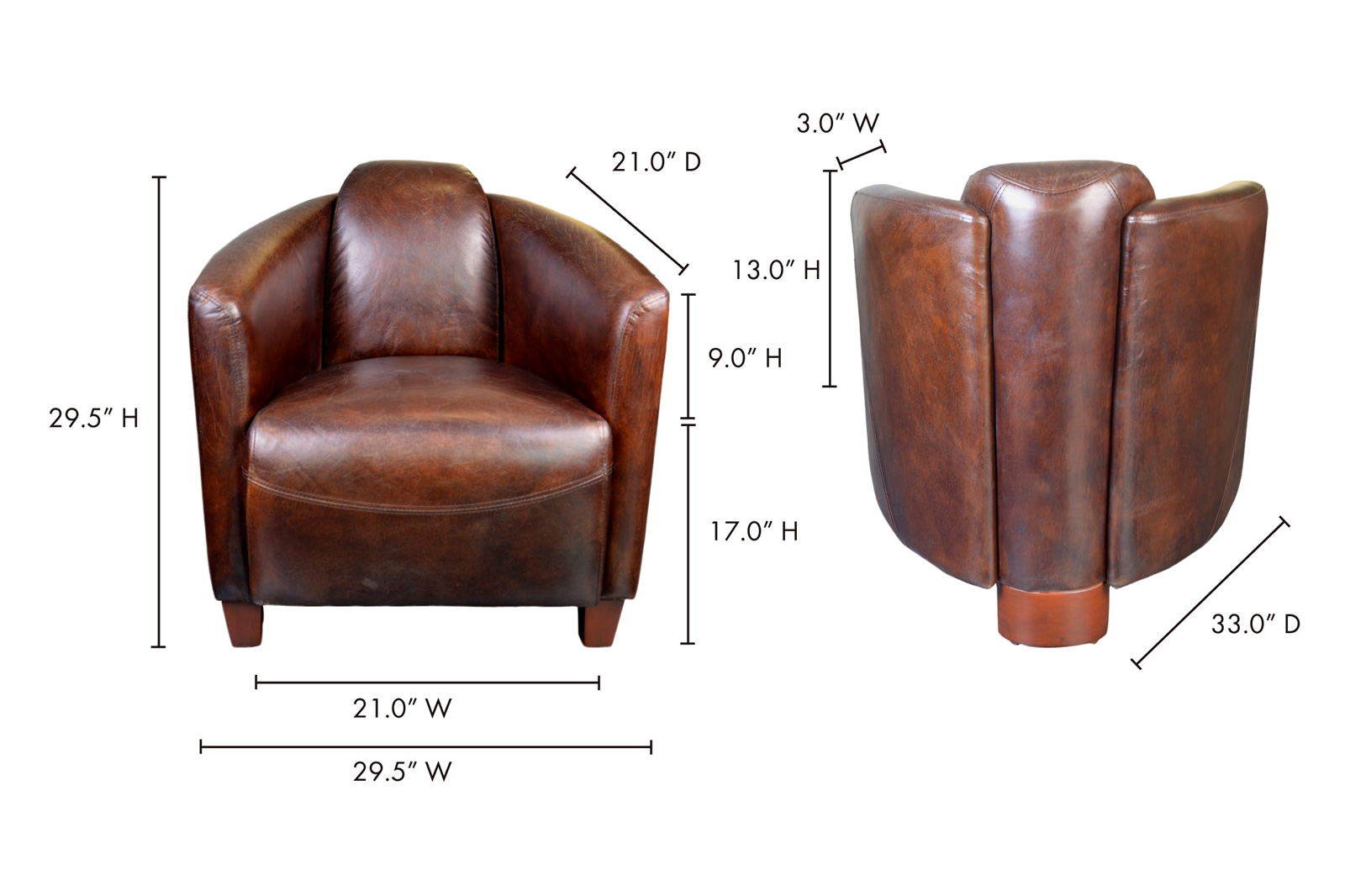 Moe's - Salzburg Club Chair in Brown