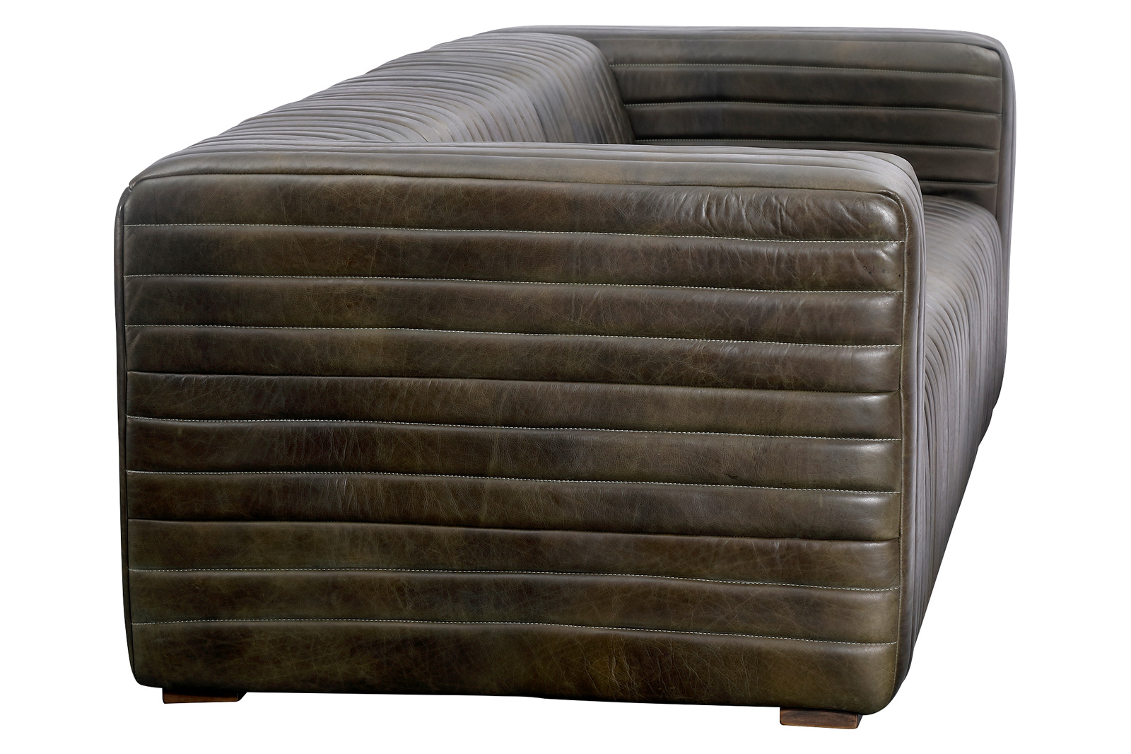 Moe's Castle Sofa - Charred Olive