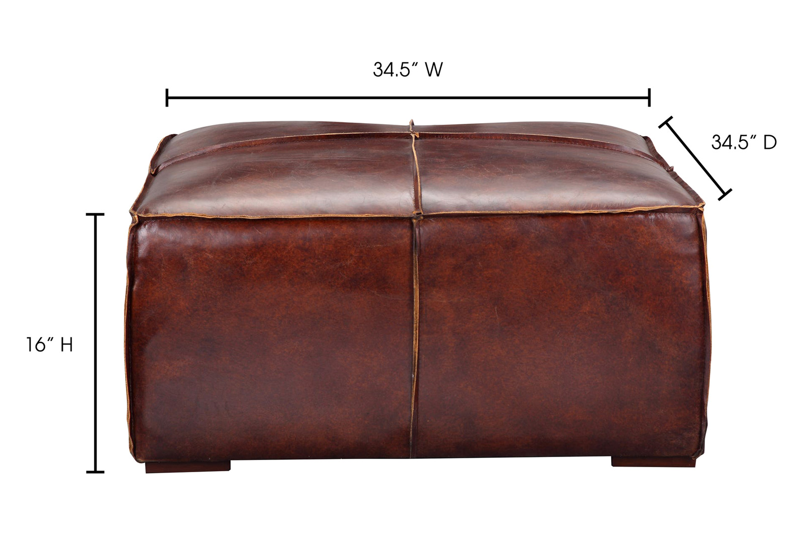 Moe's™ Kapa Ottoman - Brown