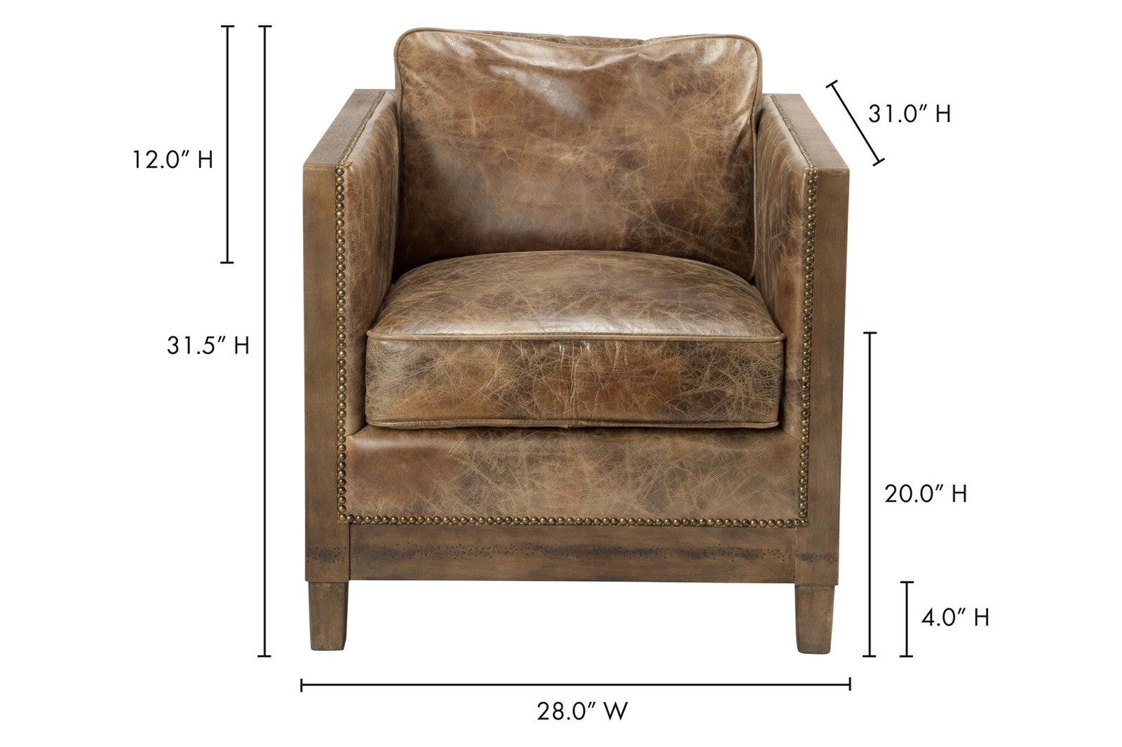 Moe's - Darlington Club Chair in Brown