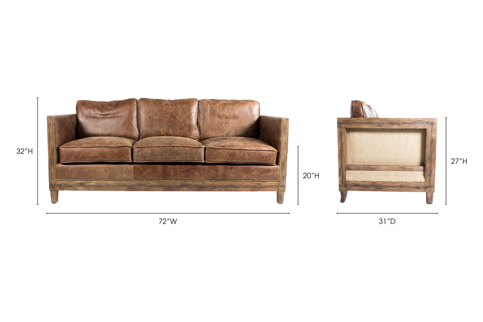 Moe's - Darlington Sofa in Brown