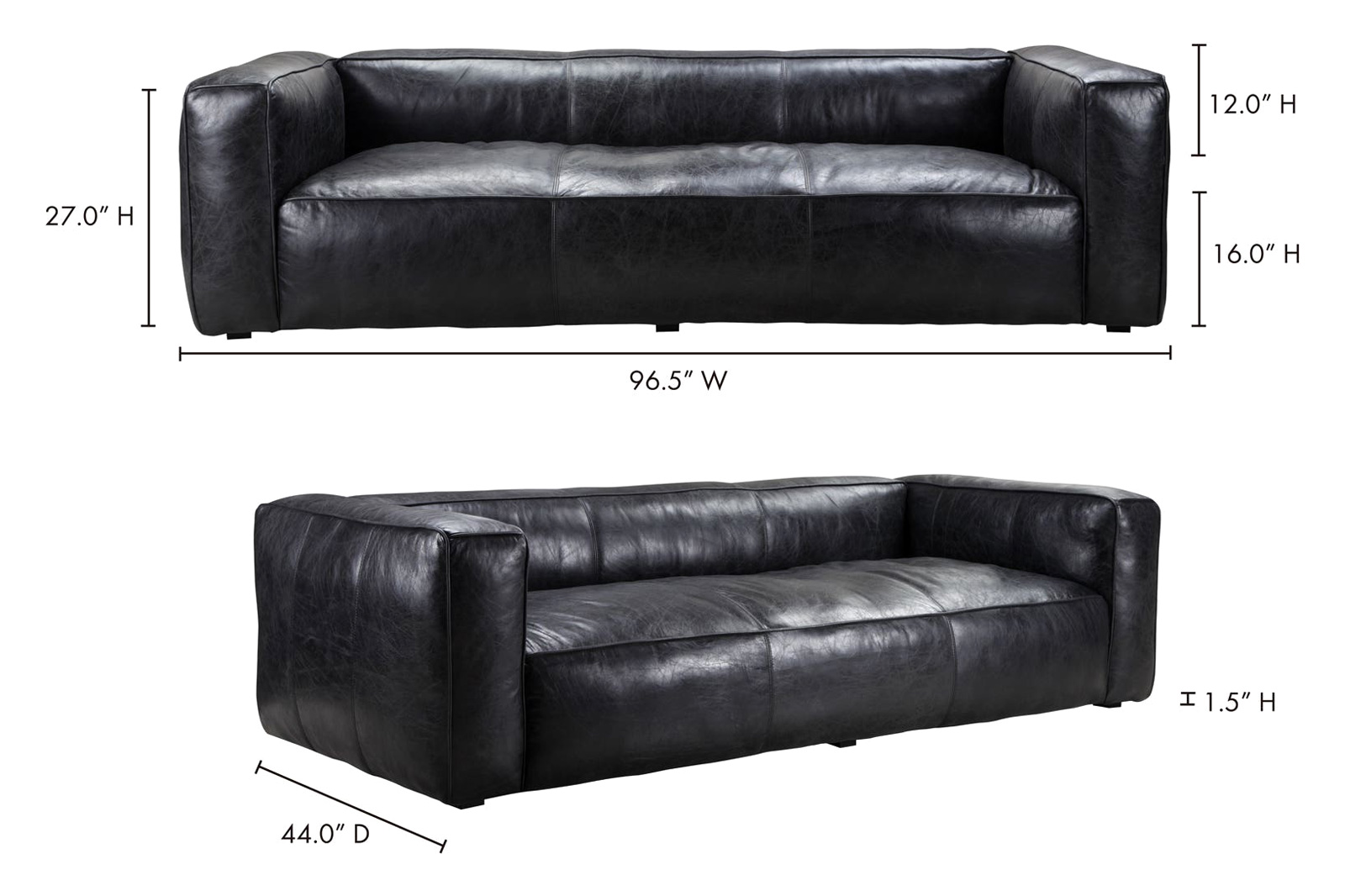 Moe's - Kirby Sofa in Gray