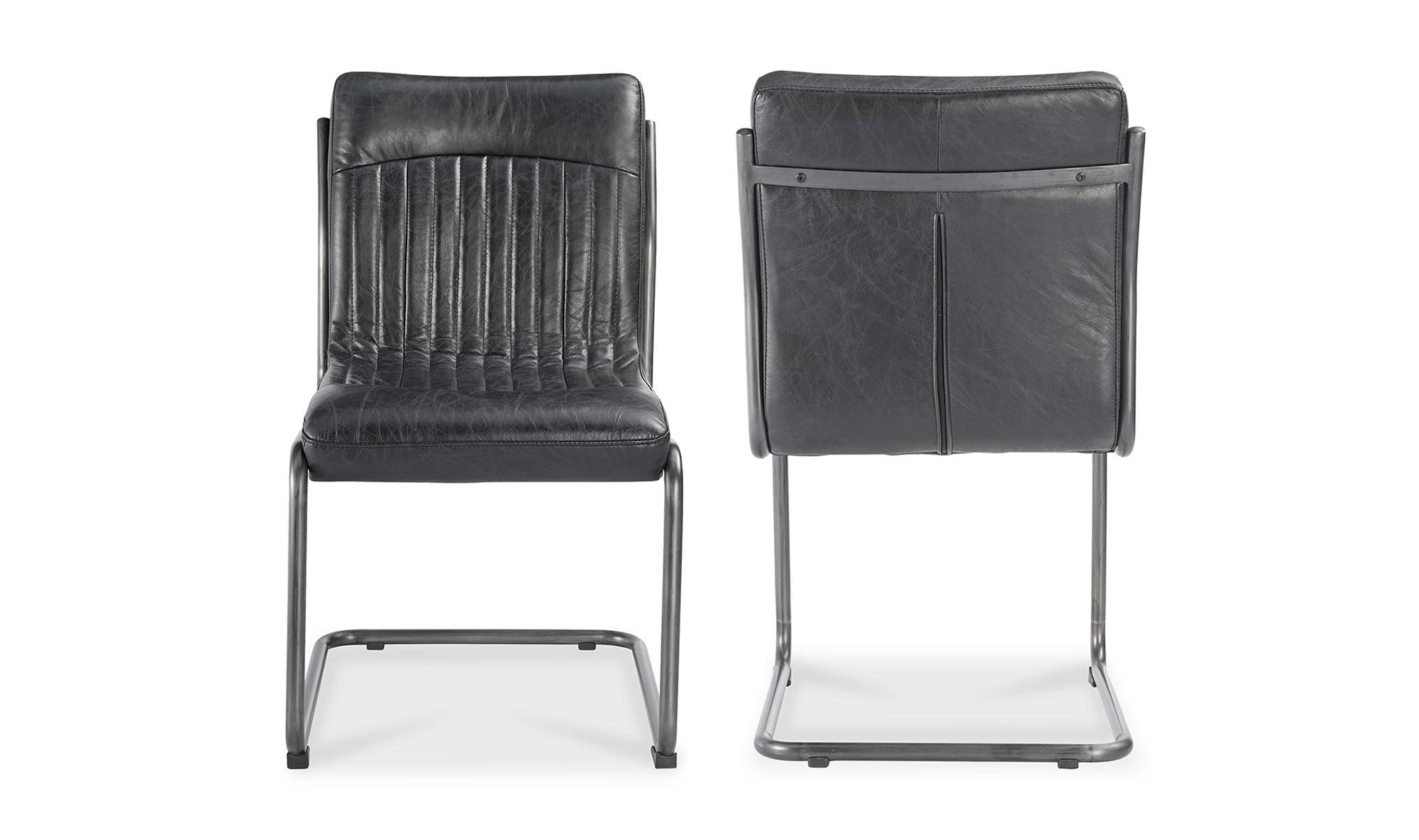 Moe's Ansel Industrial Dining Chair Set of 2 - Black