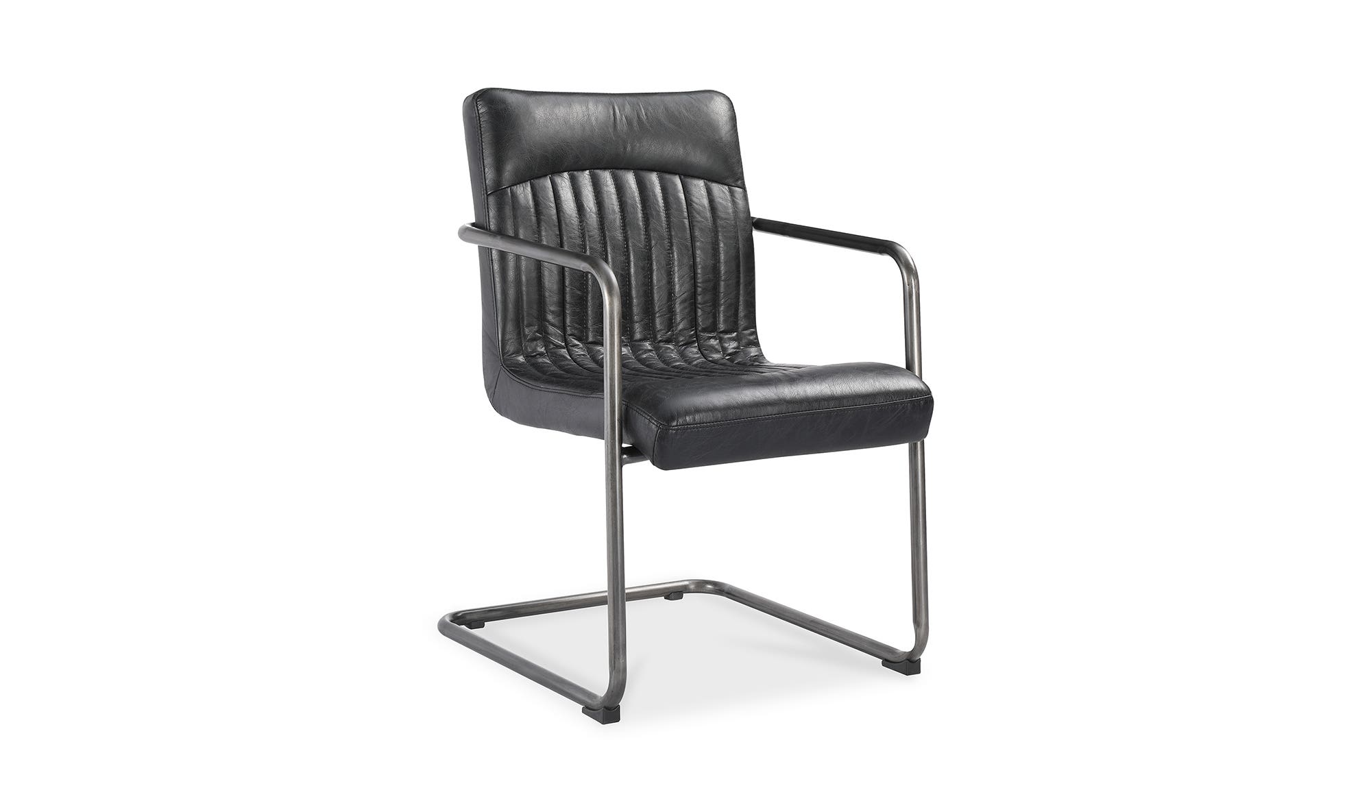 Moe's Ansel Industrial Armchair Set of 2 - Black