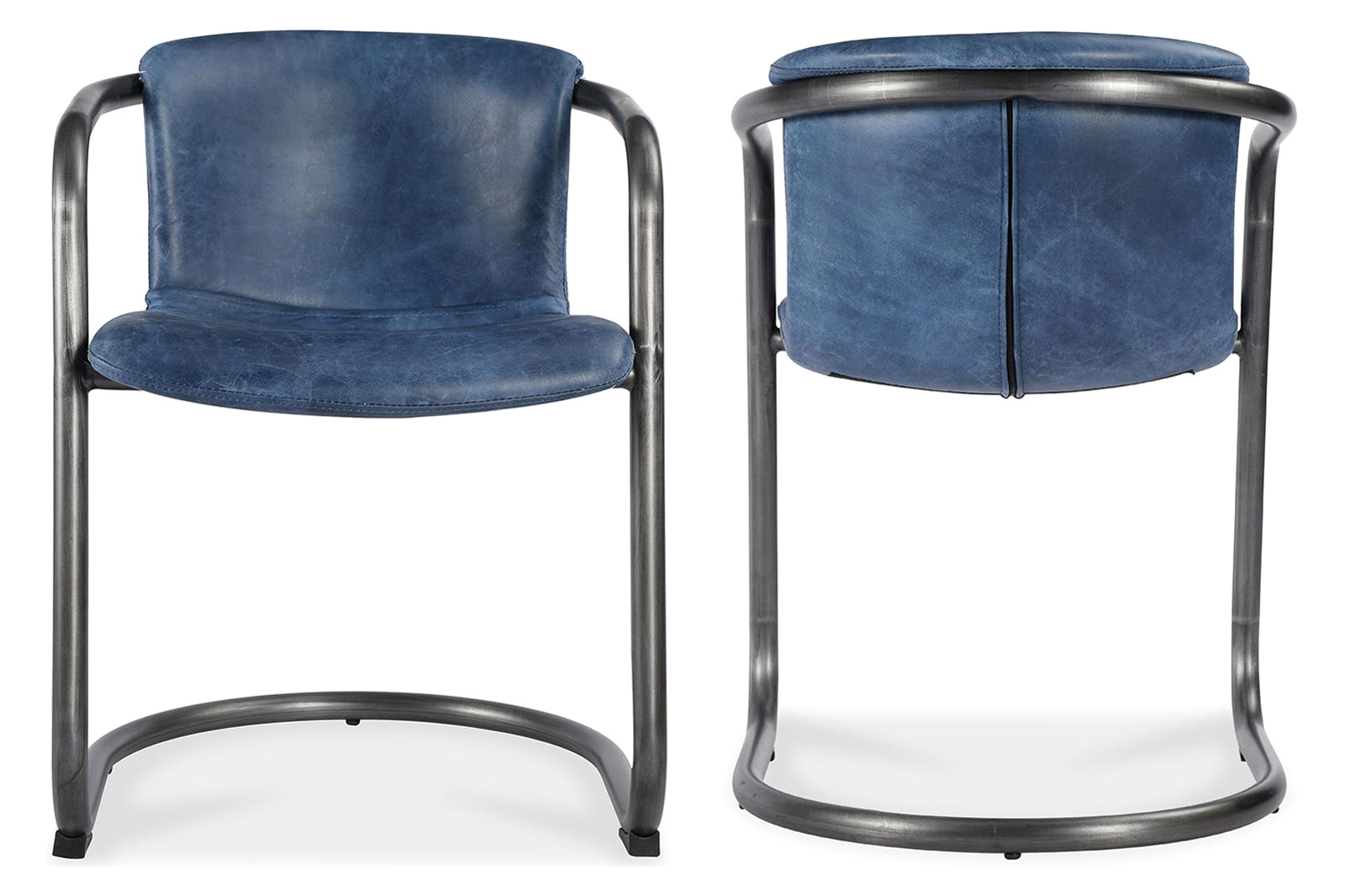 Moe's Freeman Dining Chair Set of 2 - Dark Blue