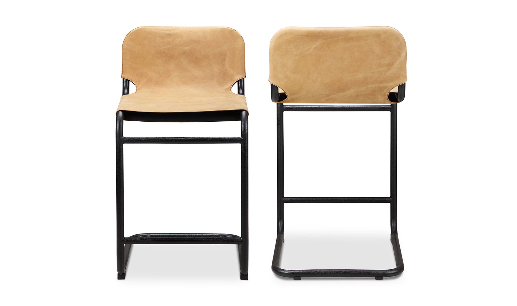 Moe's - Baker Industrial Counter Stool Set of 2 in Tan