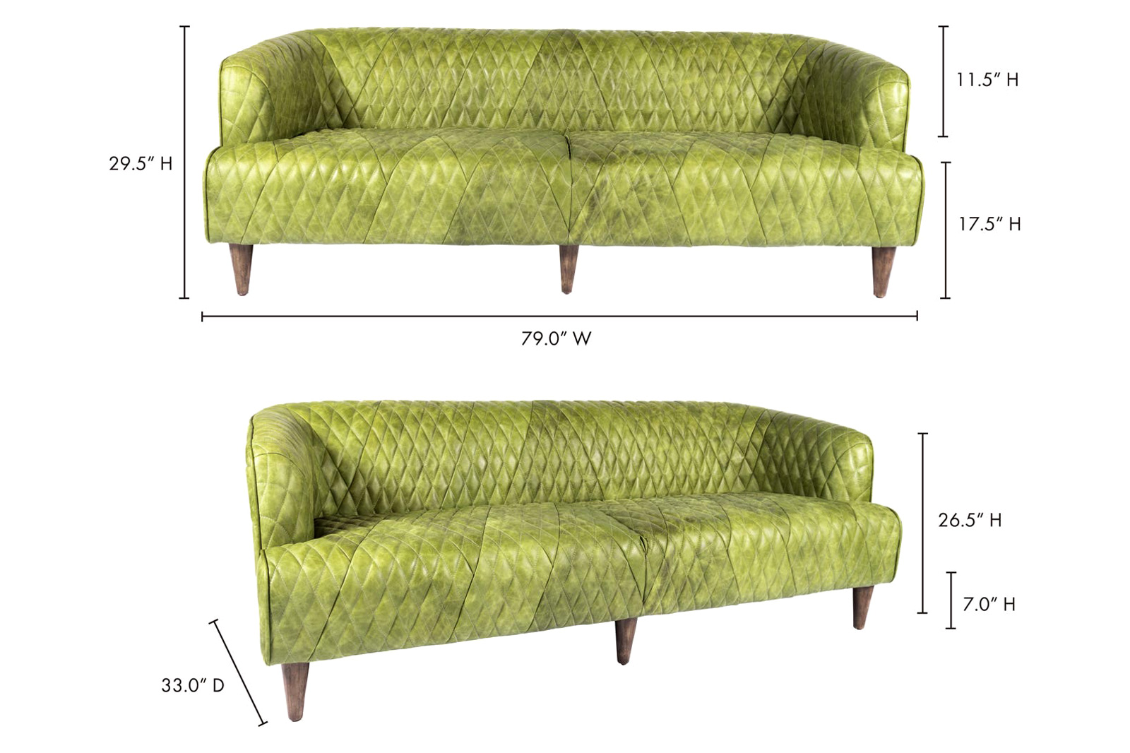 Moe's - Magdelan Sofa in Khaki