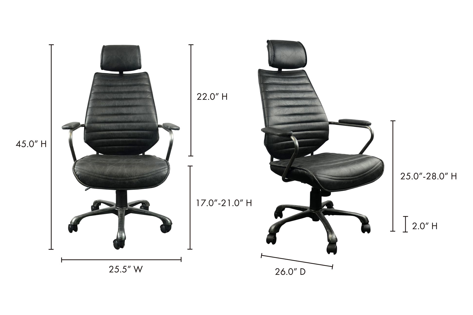 Moe's Executive Office Chair - Black