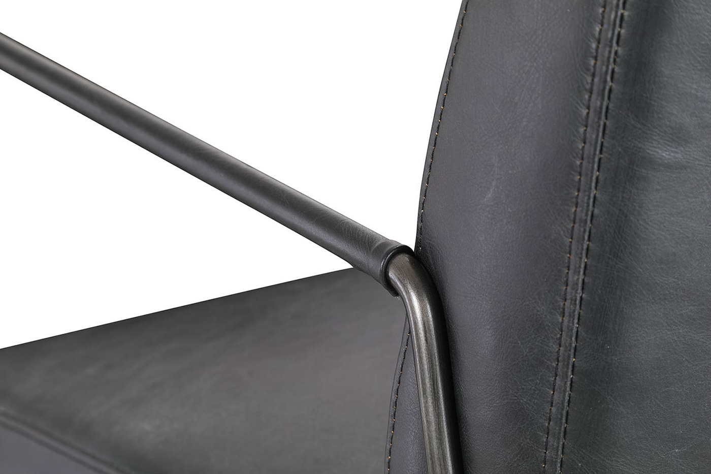 Moe's Dagwood Leather Armchair - Black