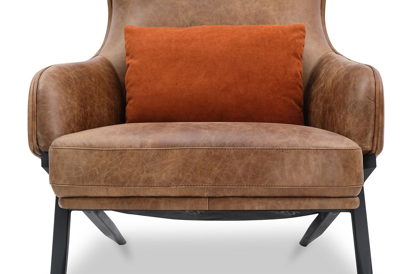 Moe's™ Amos Leather Accent Chair - Brown