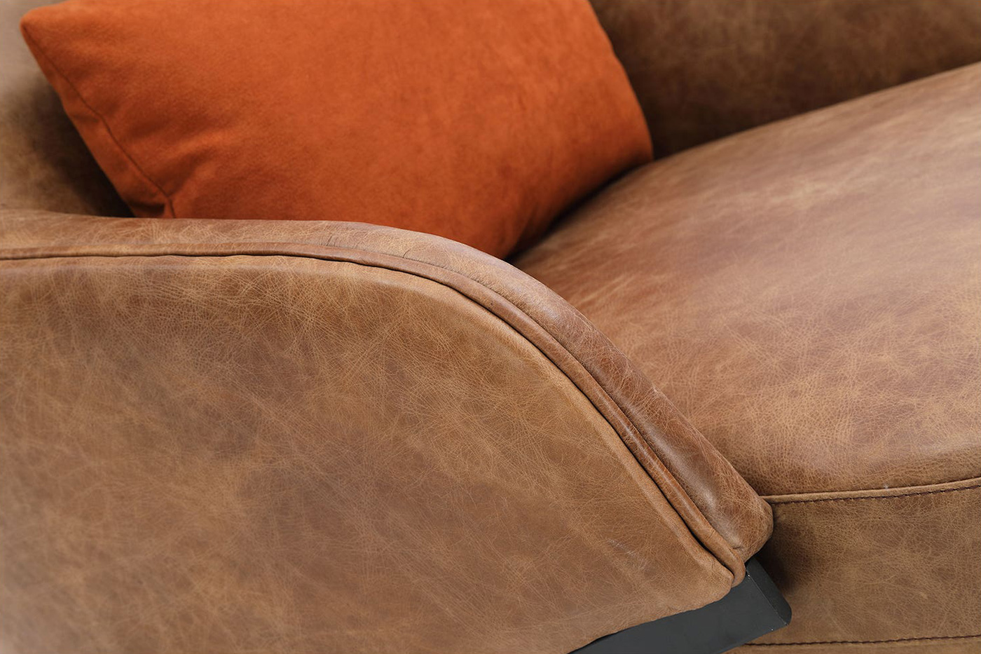 Moe's™ Amos Leather Accent Chair - Brown