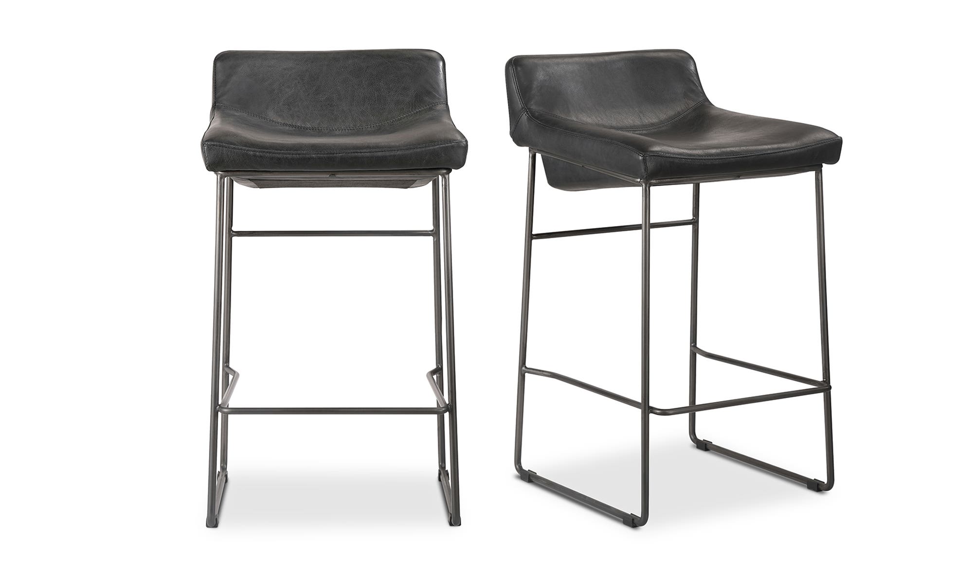 Moe's Starlet Contemporary Counter Stool Set of 2 - Black