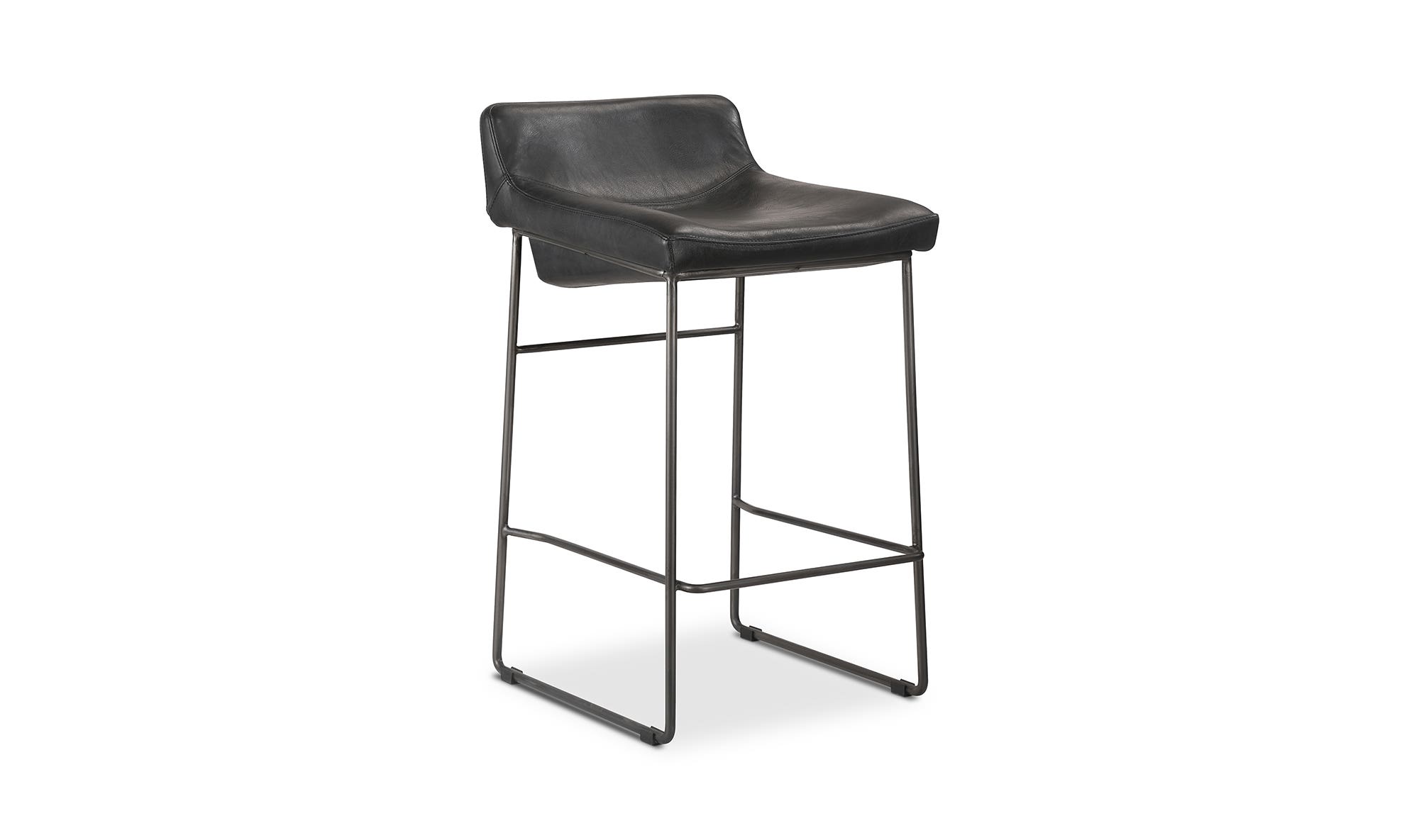 Moe's Starlet Contemporary Counter Stool Set of 2 - Black