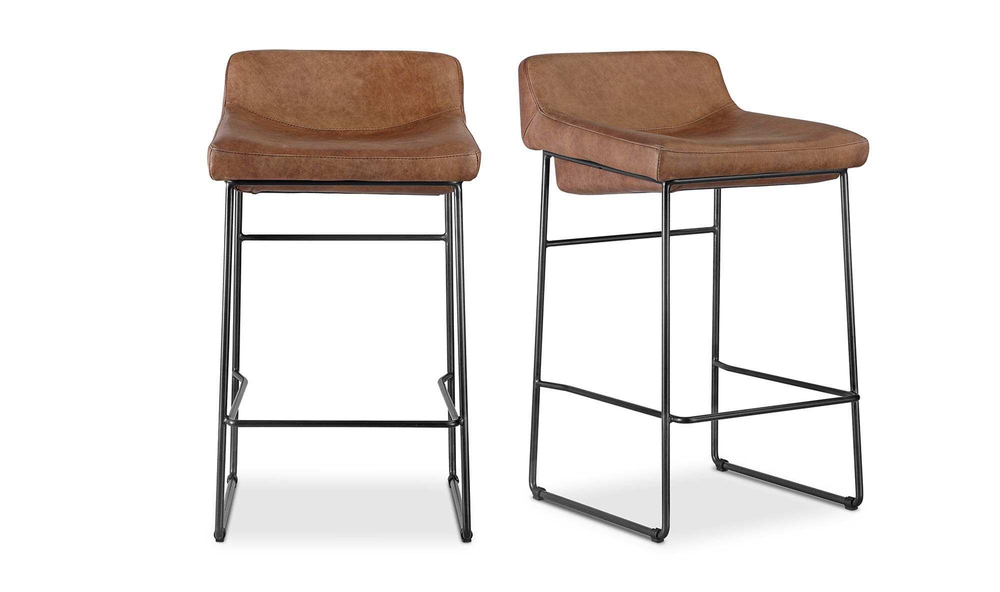 Moe's Starlet Contemporary Counter Stool Set of 2 - Cappuccino