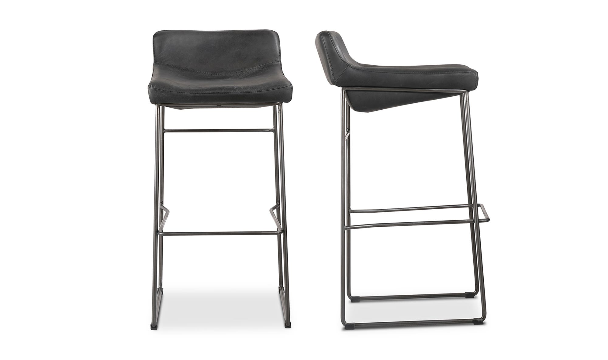 Moe's Starlet Contemporary Barstool Set of 2 - Black