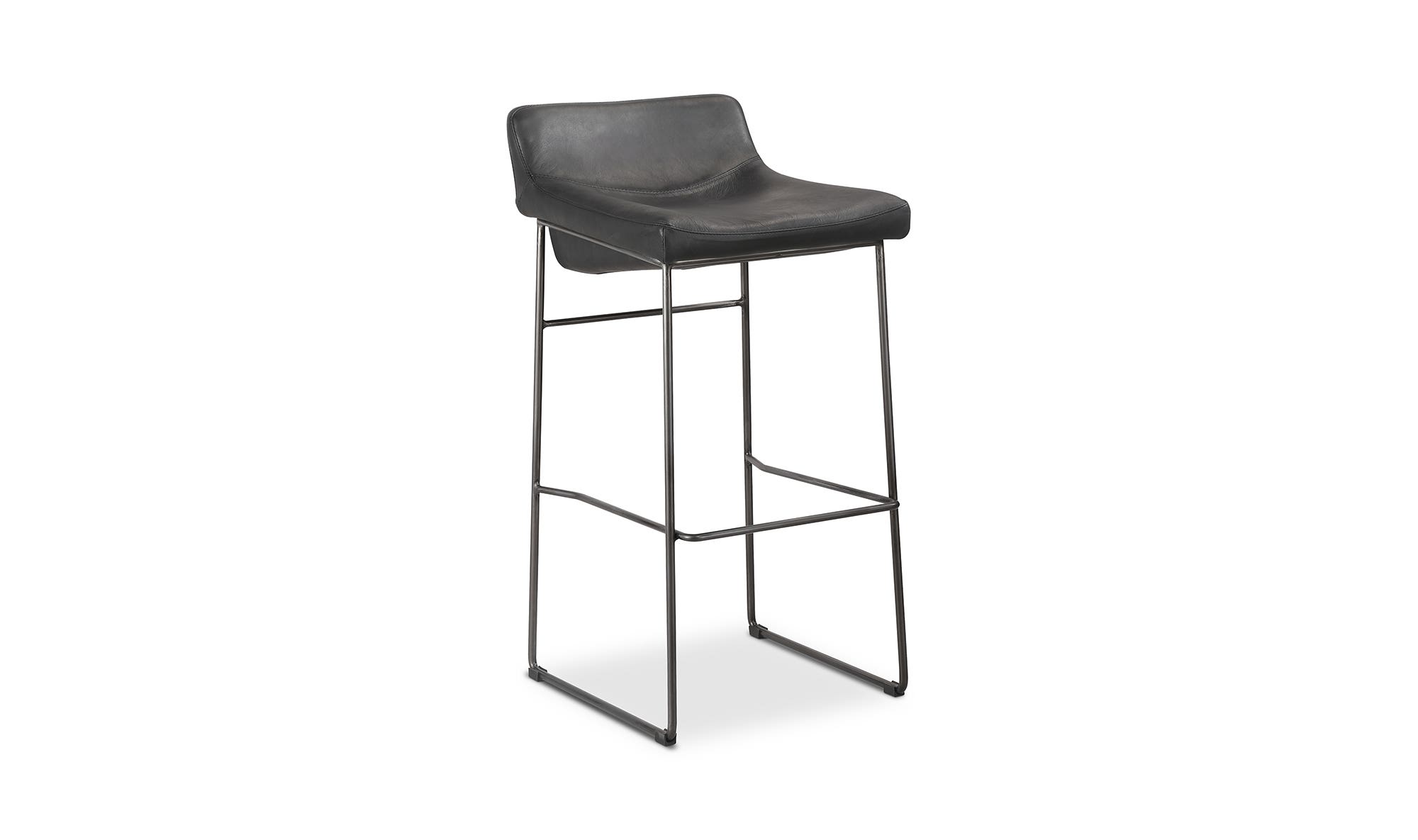 Moe's Starlet Contemporary Barstool Set of 2 - Black