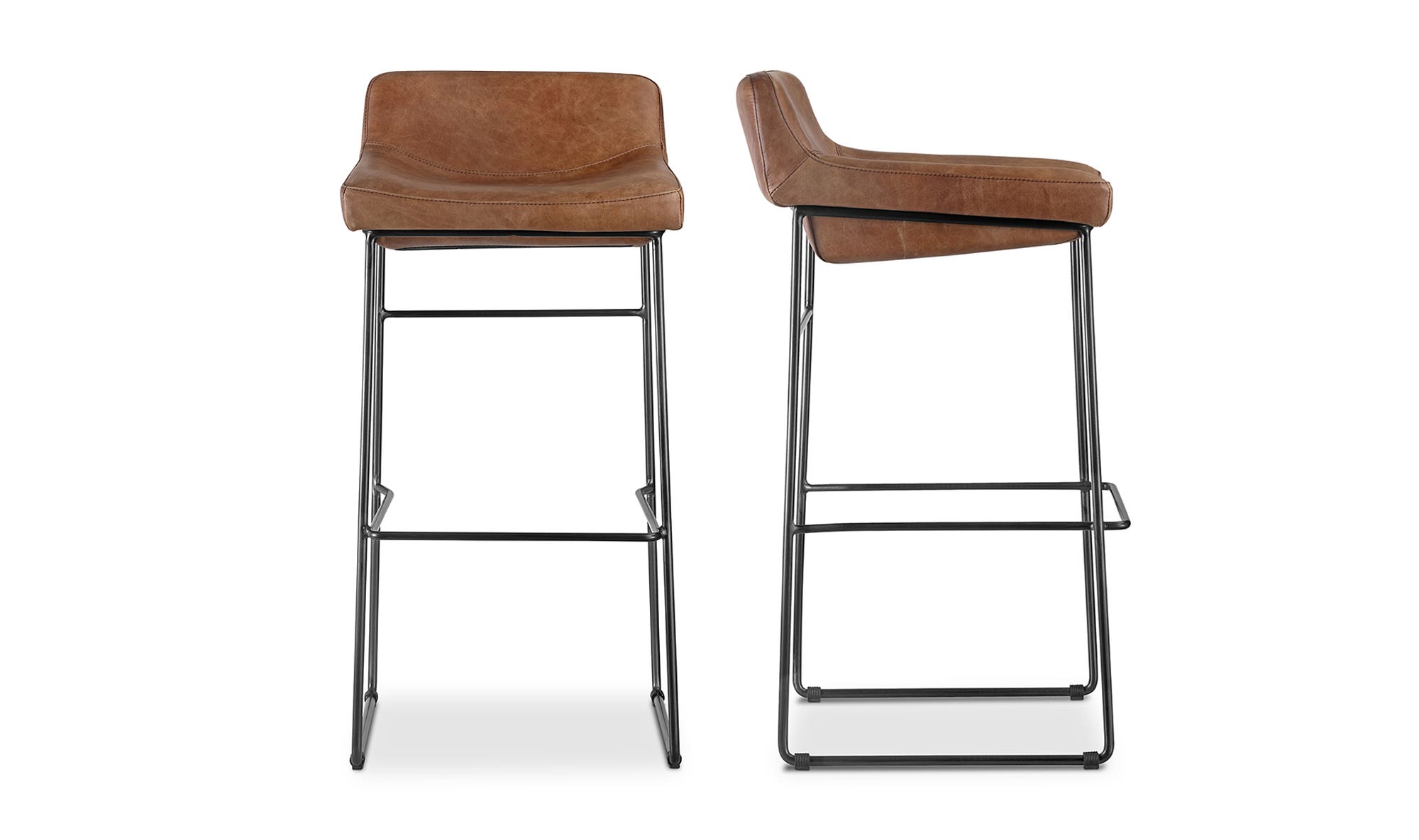 Moe's Starlet Contemporary Barstool Set of 2 - Cappuccino