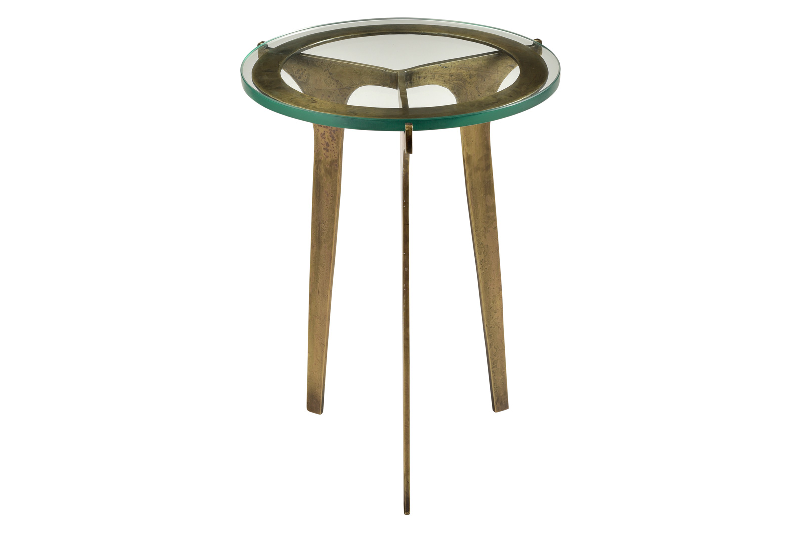 Moe's - Halvorsen Accent Table in Brass/Clear