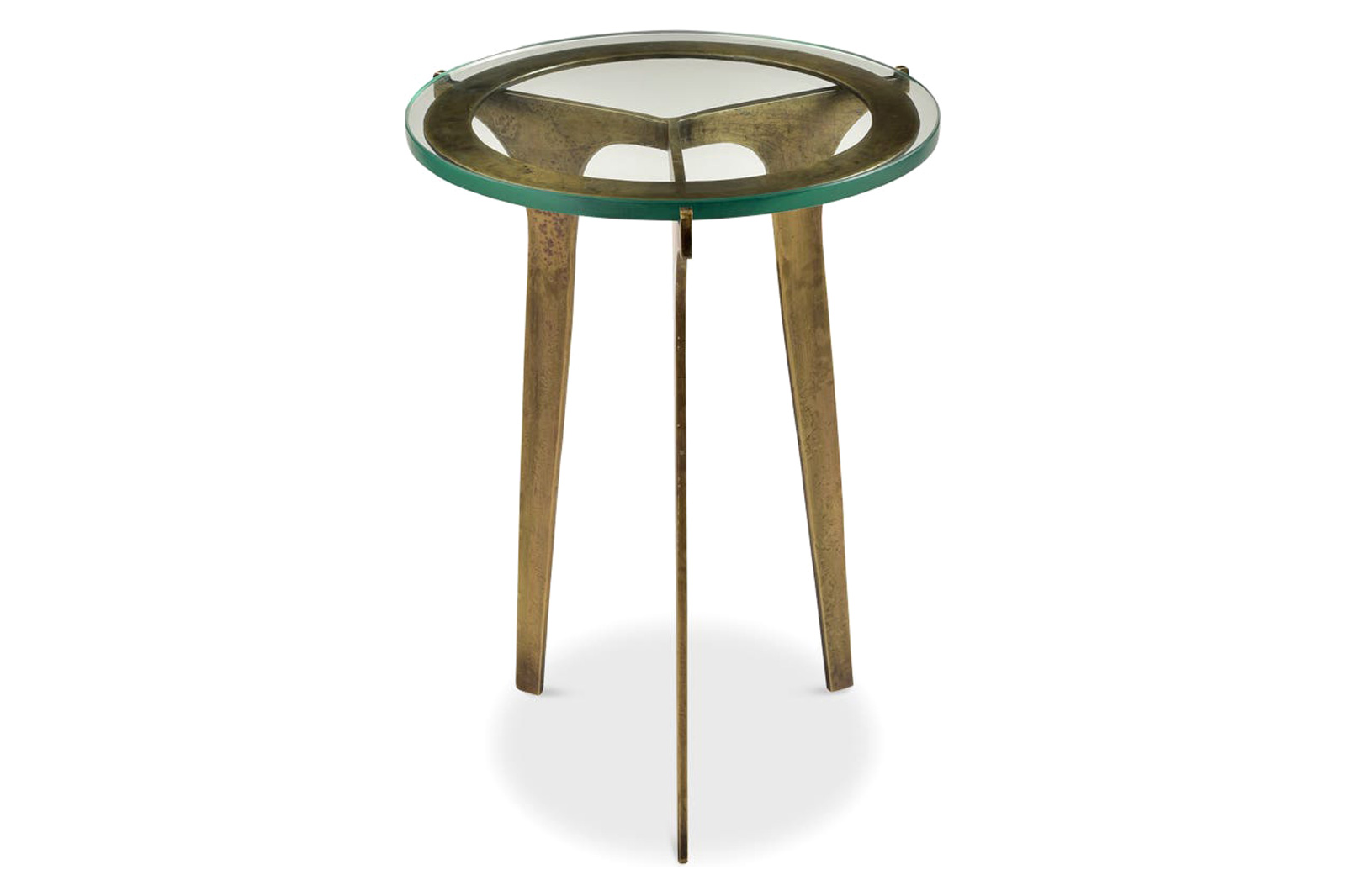 Moe's - Halvorsen Accent Table in Brass/Clear