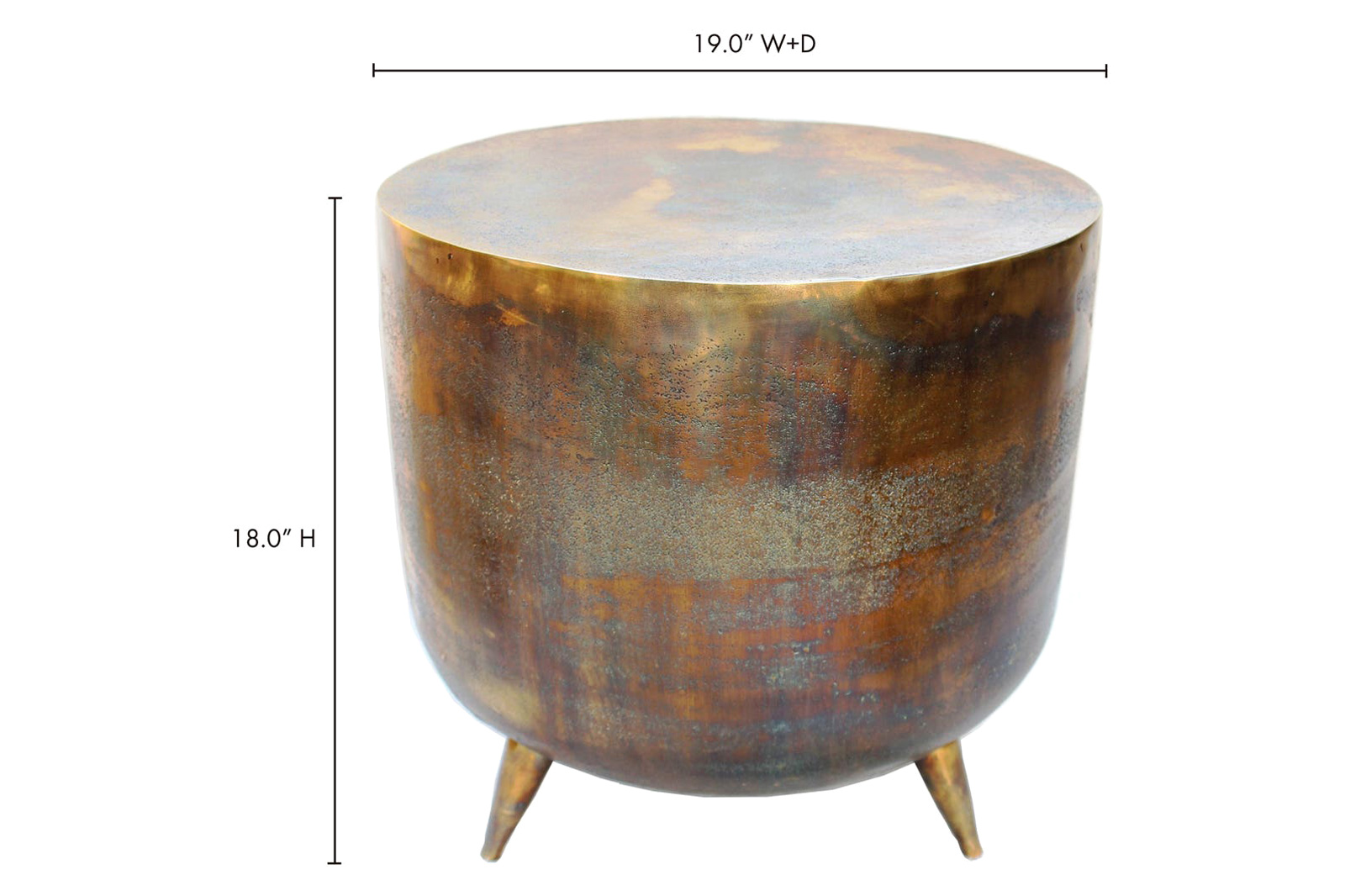 Moe's - Kettel Accent Table in Brass