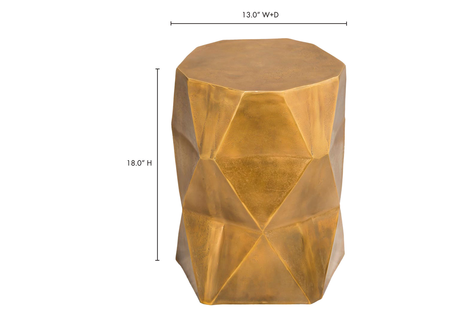 Moe's - Quintus Accent Table in Brass